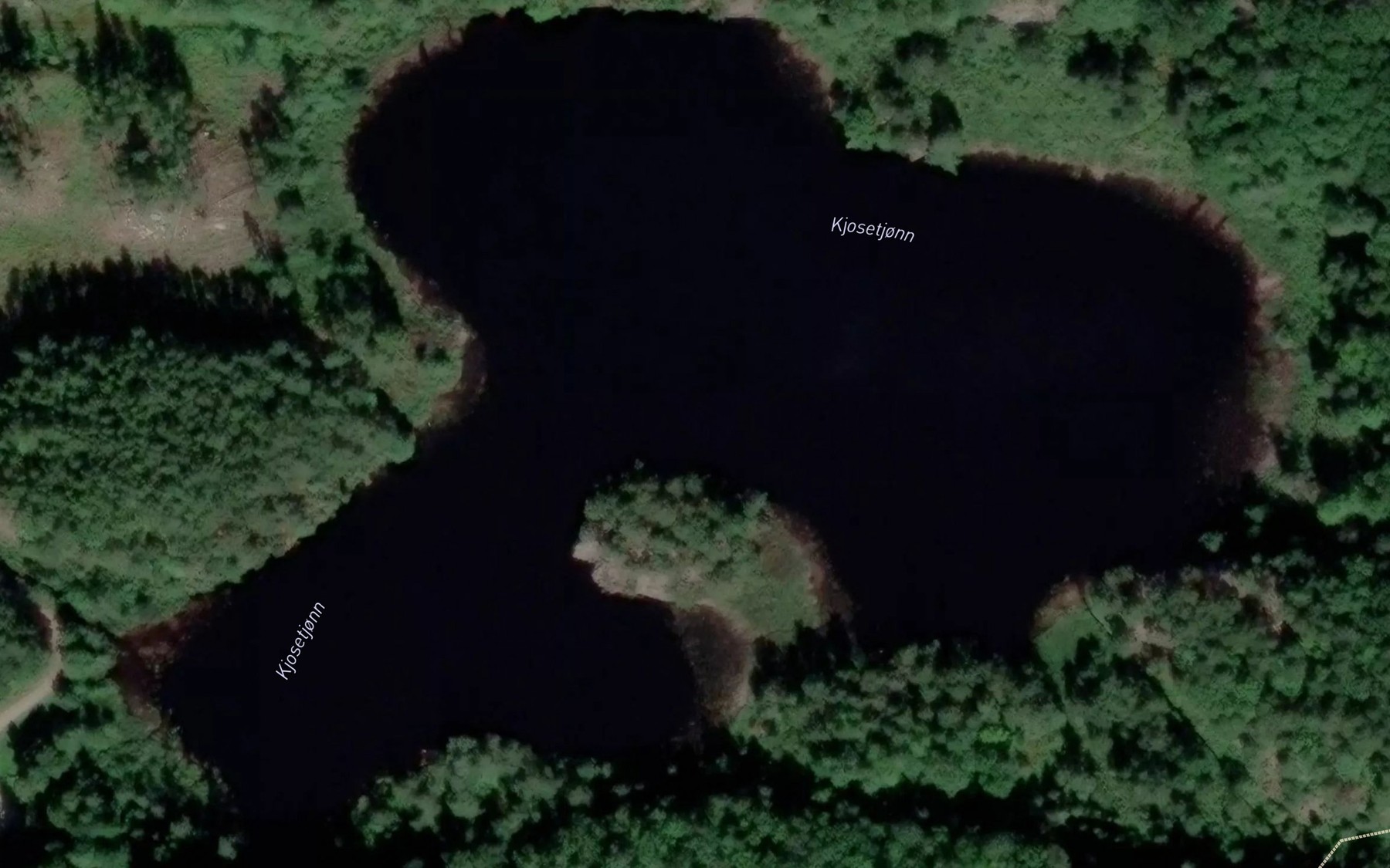 Satellite map of the Kjosetjonn