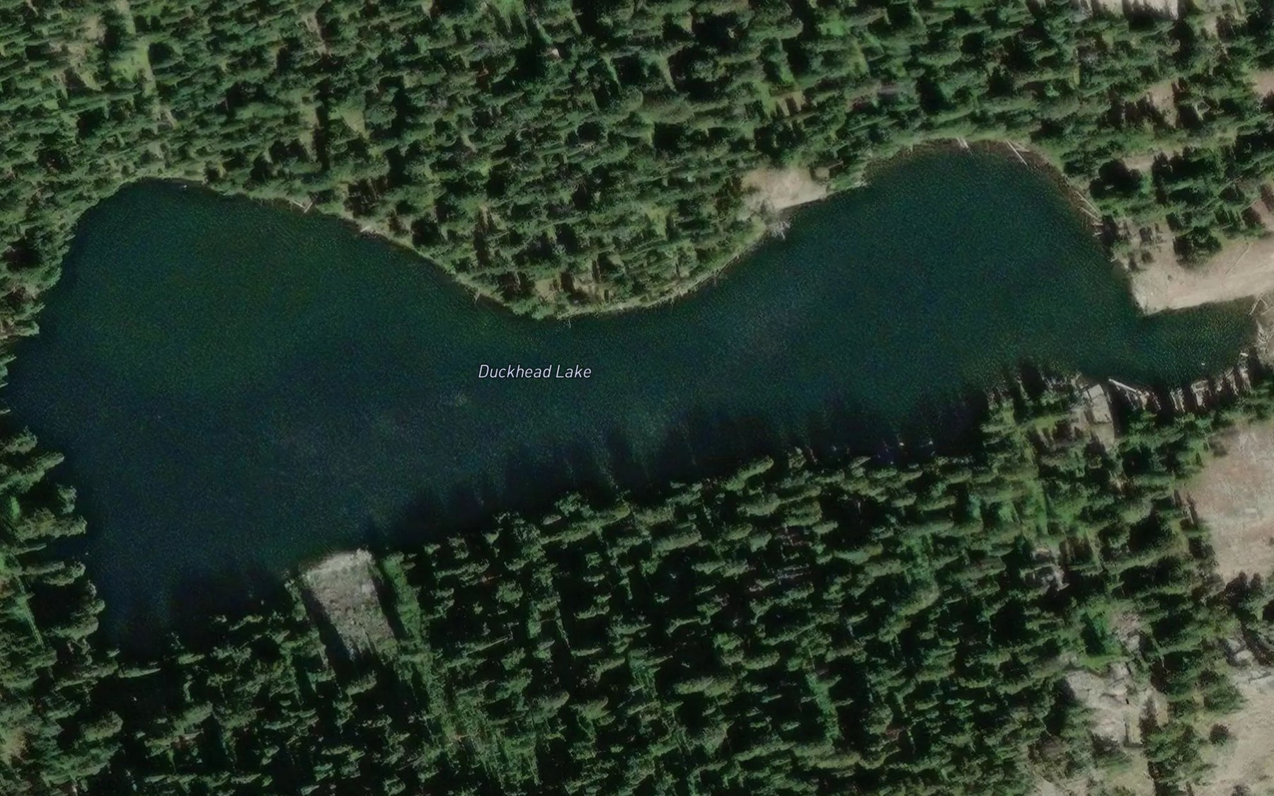 Satellite map of the Duckhead Lake