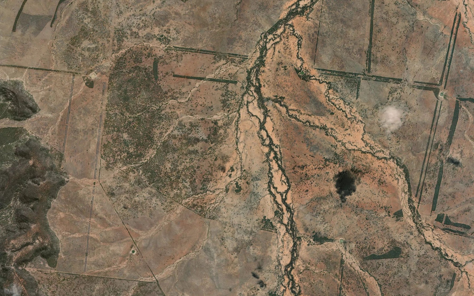 Satellite map of the Cattle Creek
