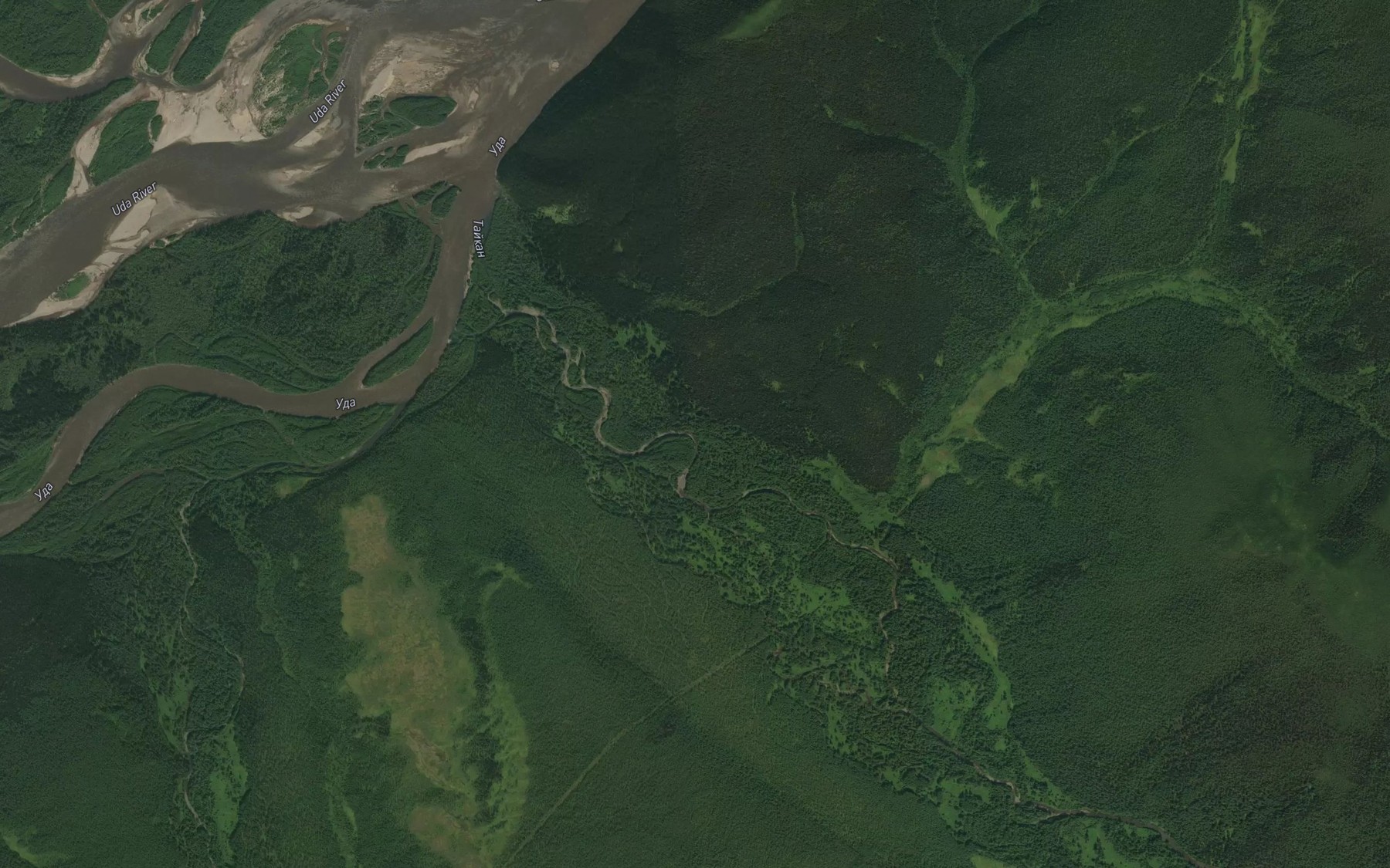 Satellite map of the Taykanskiy