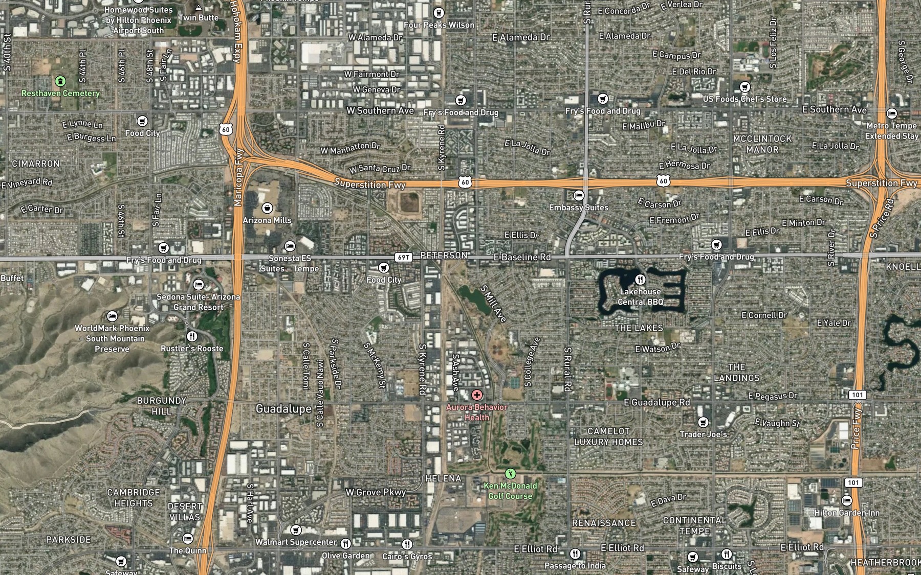 Satellite map of the Spot 8