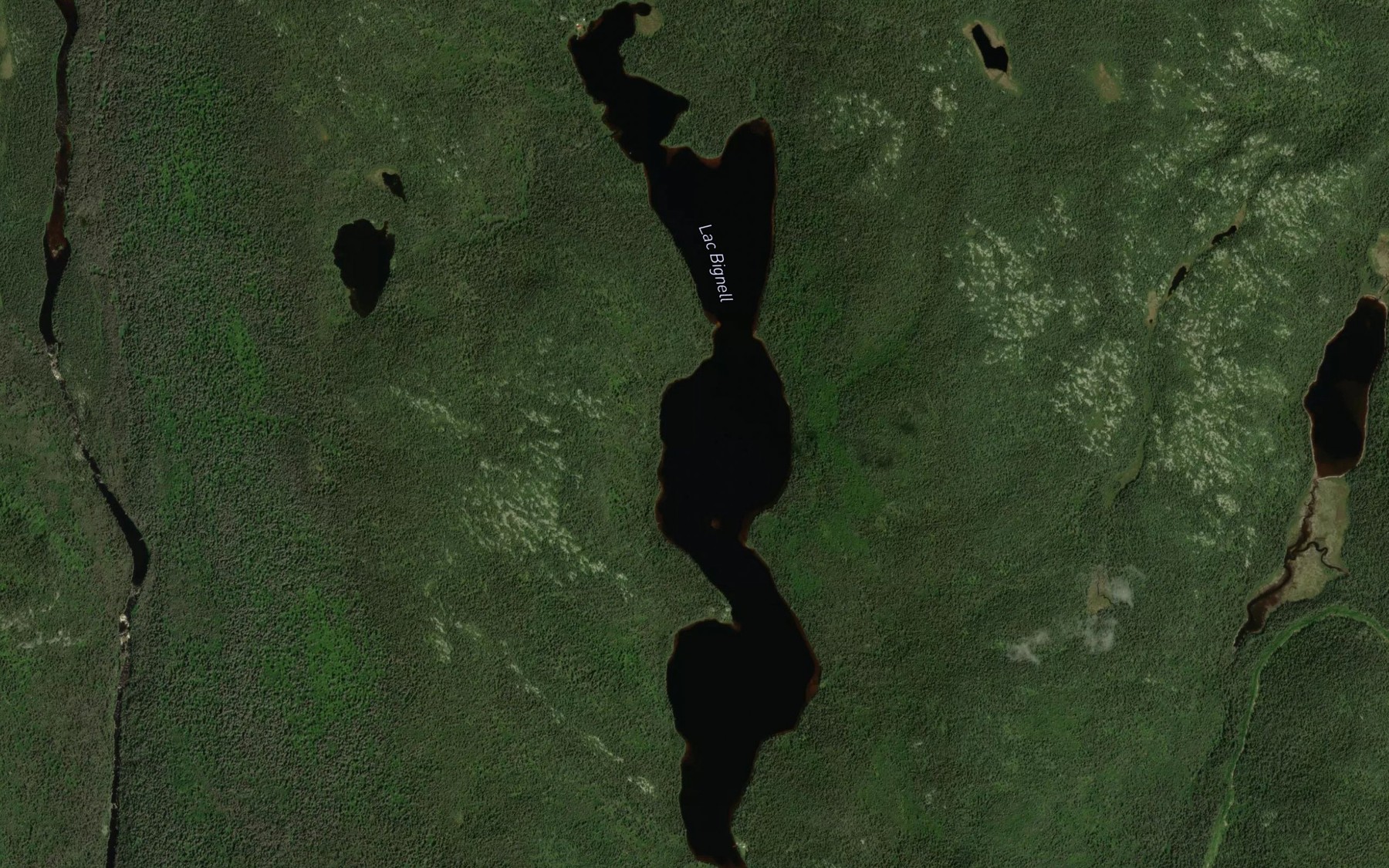 Satellite map of the Lac Bignell