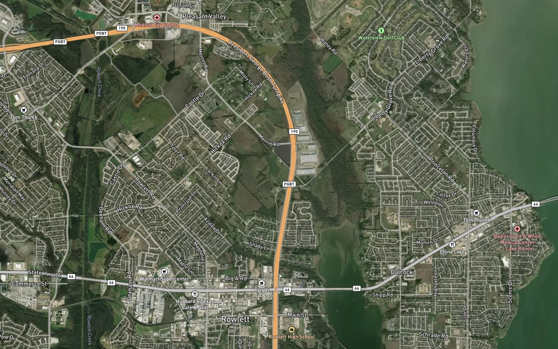Satellite map of the Soil Conservation Service Site 12 Reservoir