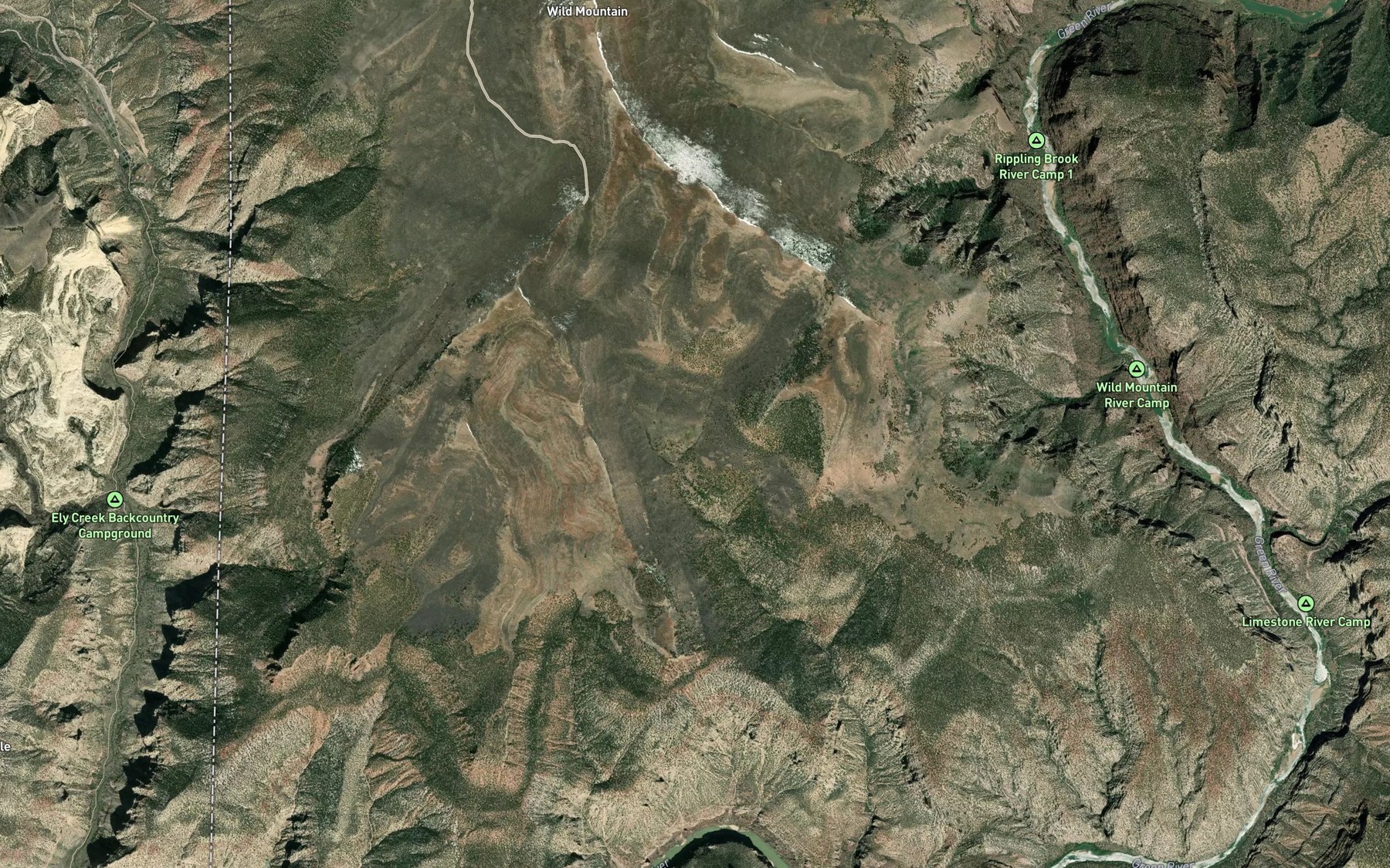 Satellite map of the Hackings Springs