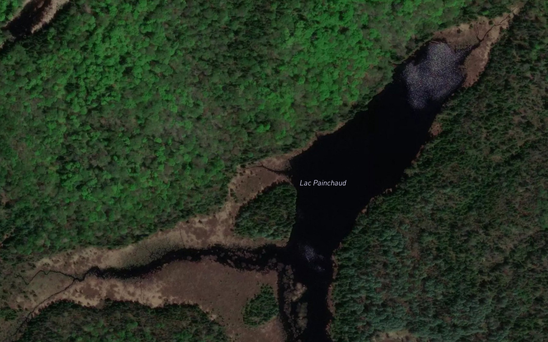 Satellite map of the Lac Painchaud