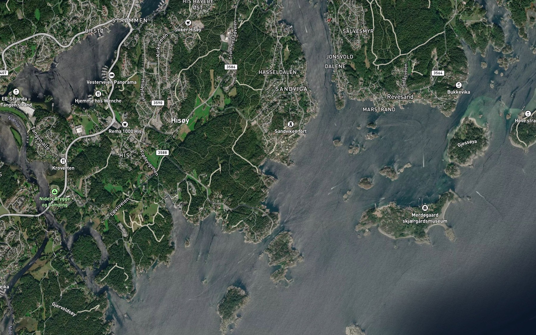 Satellite map of the Grodvigen