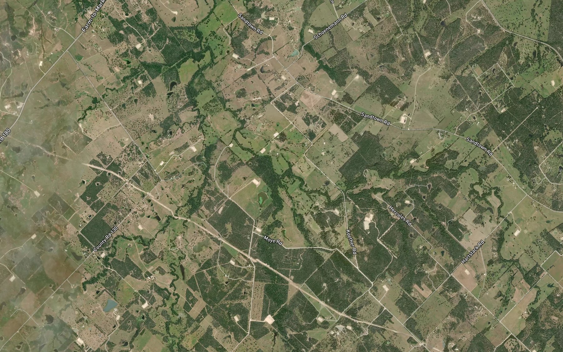 Satellite map of the Black Creek