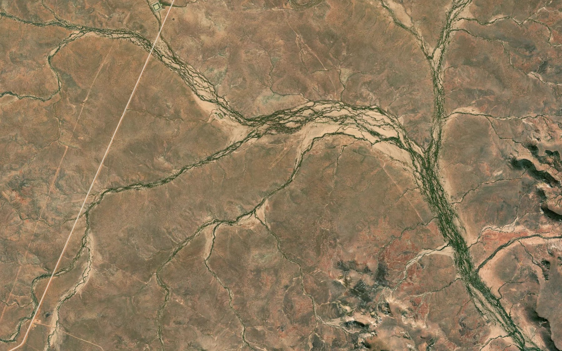 Satellite map of the Merninie Creek