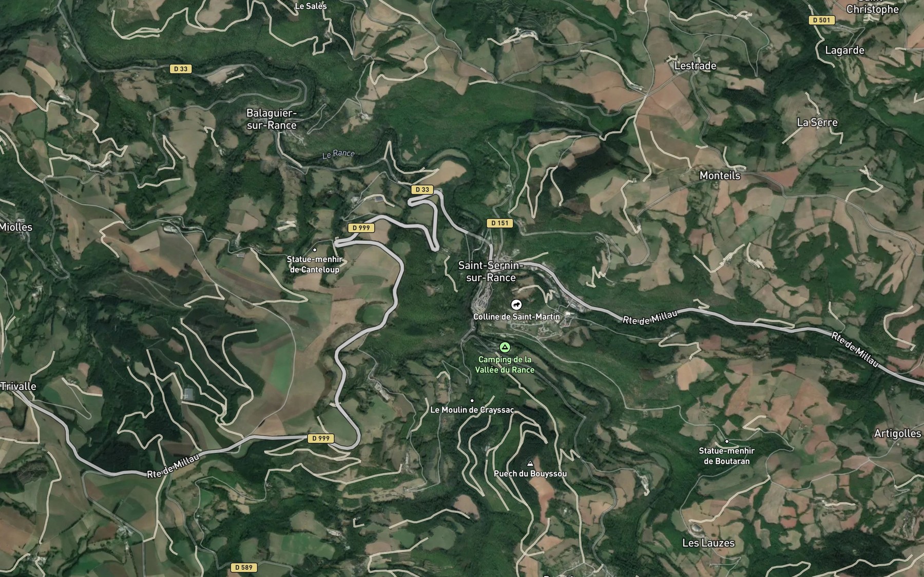 Satellite map of the Ruisseau le Merdanson