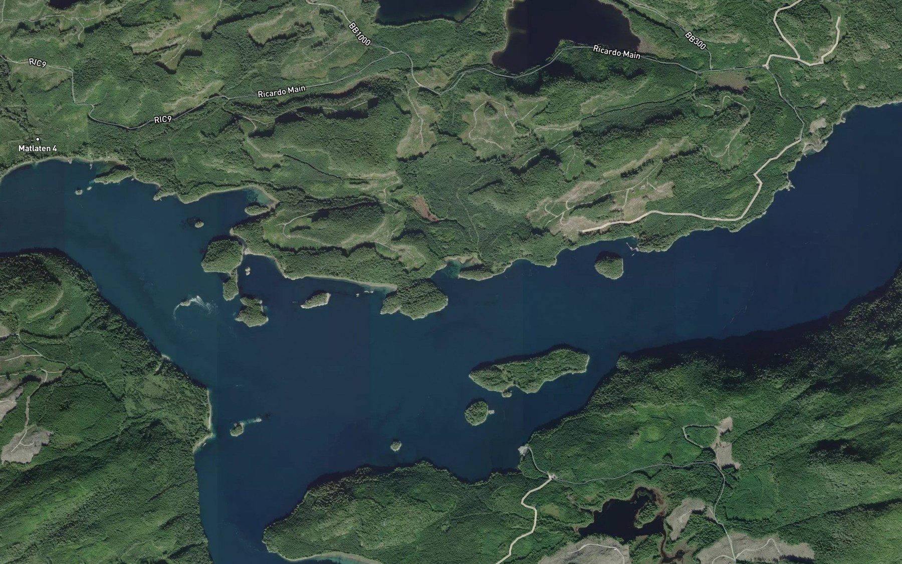 Satellite map of the Tallac Bay
