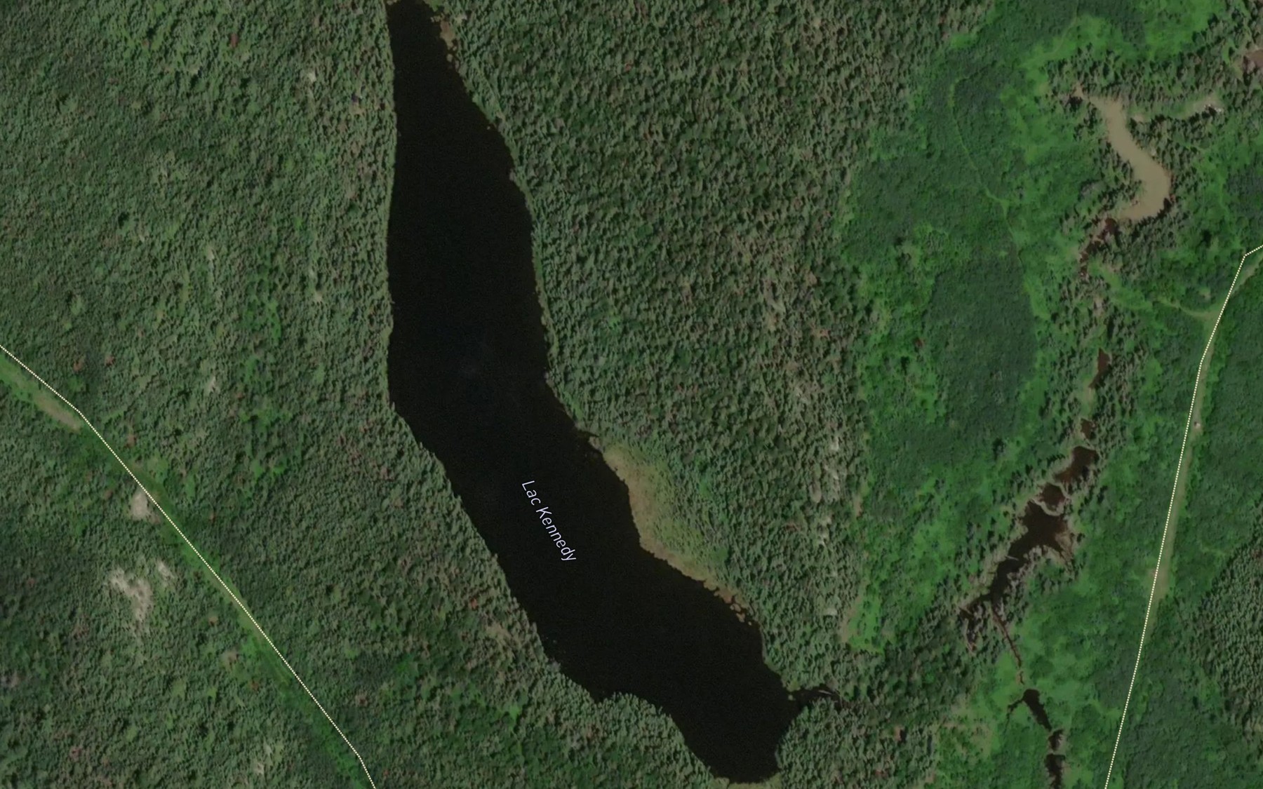 Satellite map of the Lac Kennedy