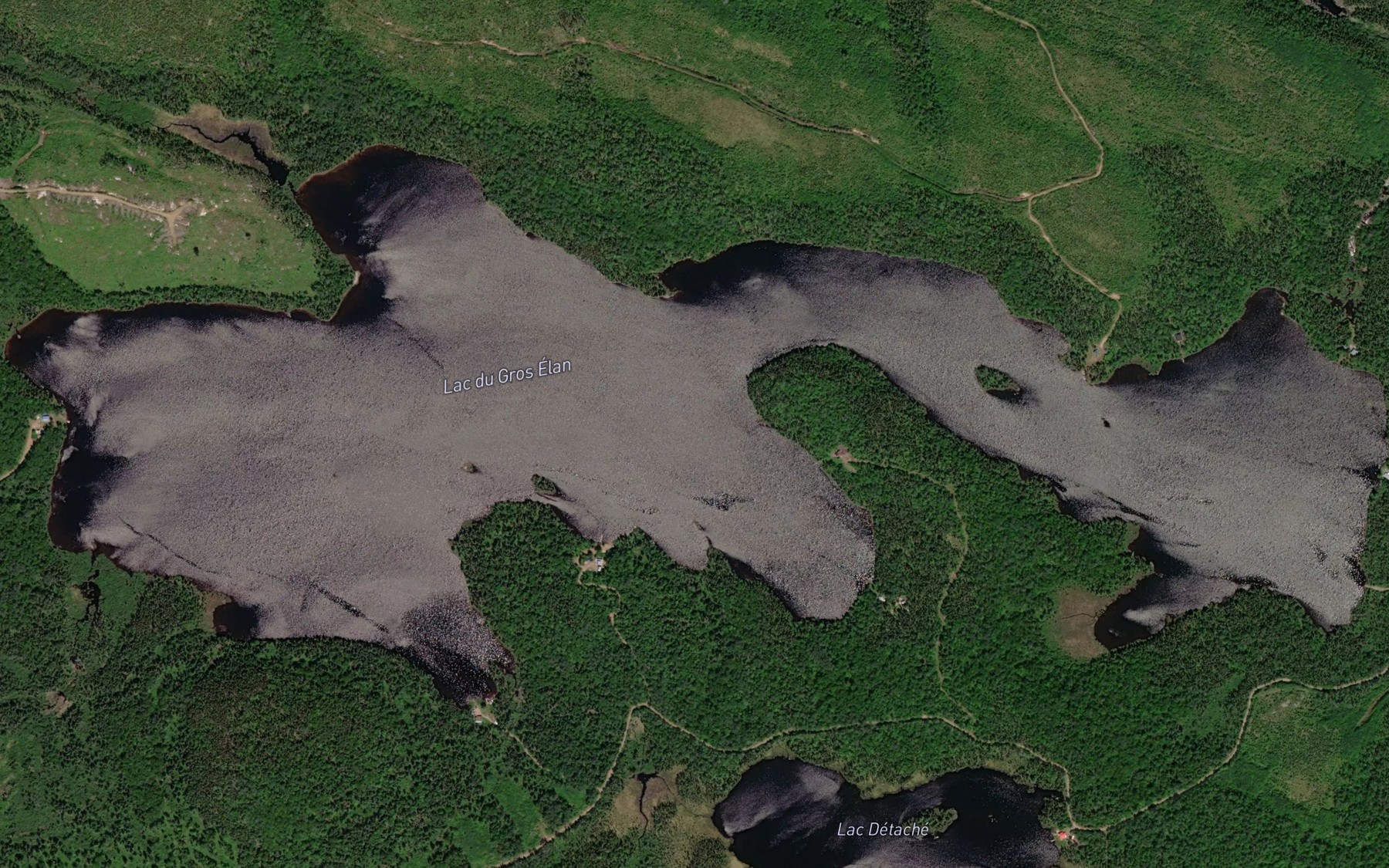 Satellite map of the Lac du Gros Elan