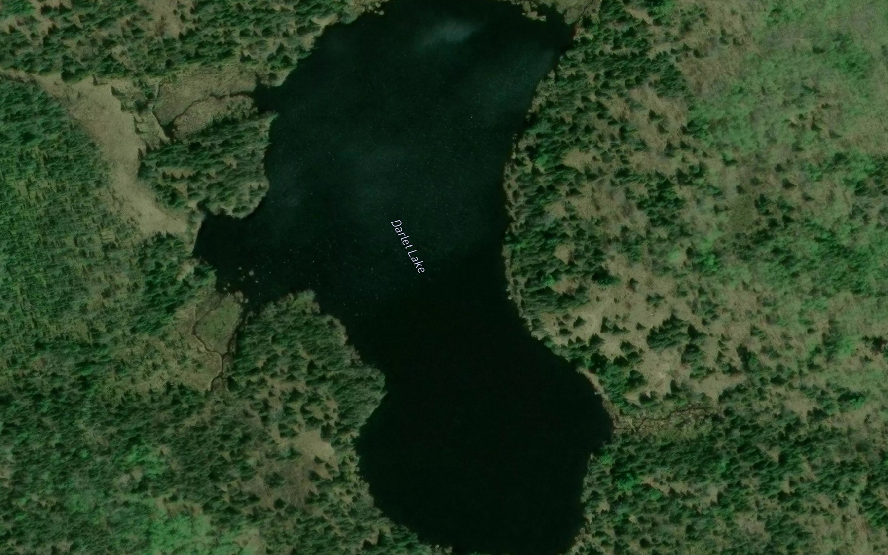 Satellite map of the Darlet Lake