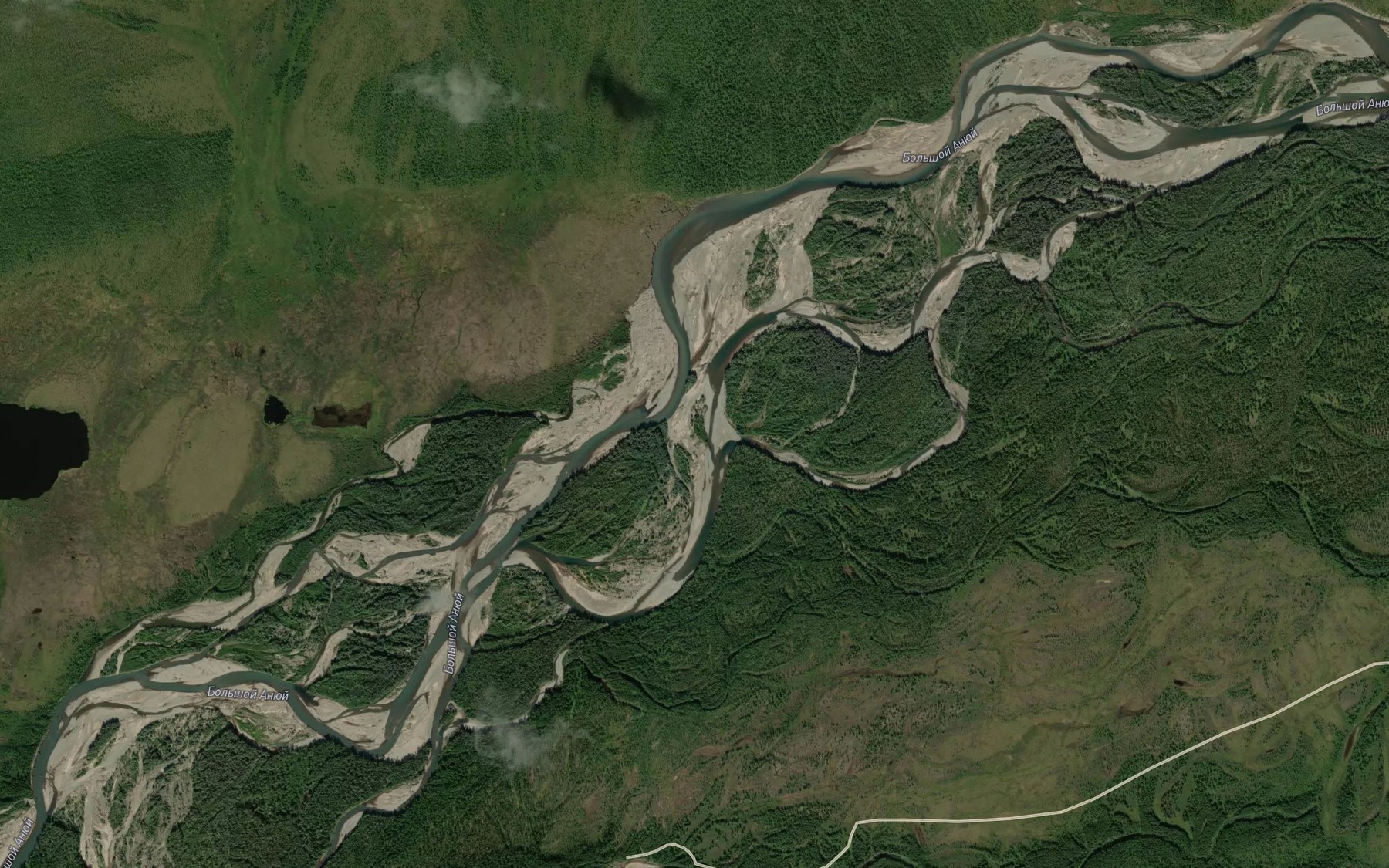 Satellite map of the Chimchememel'