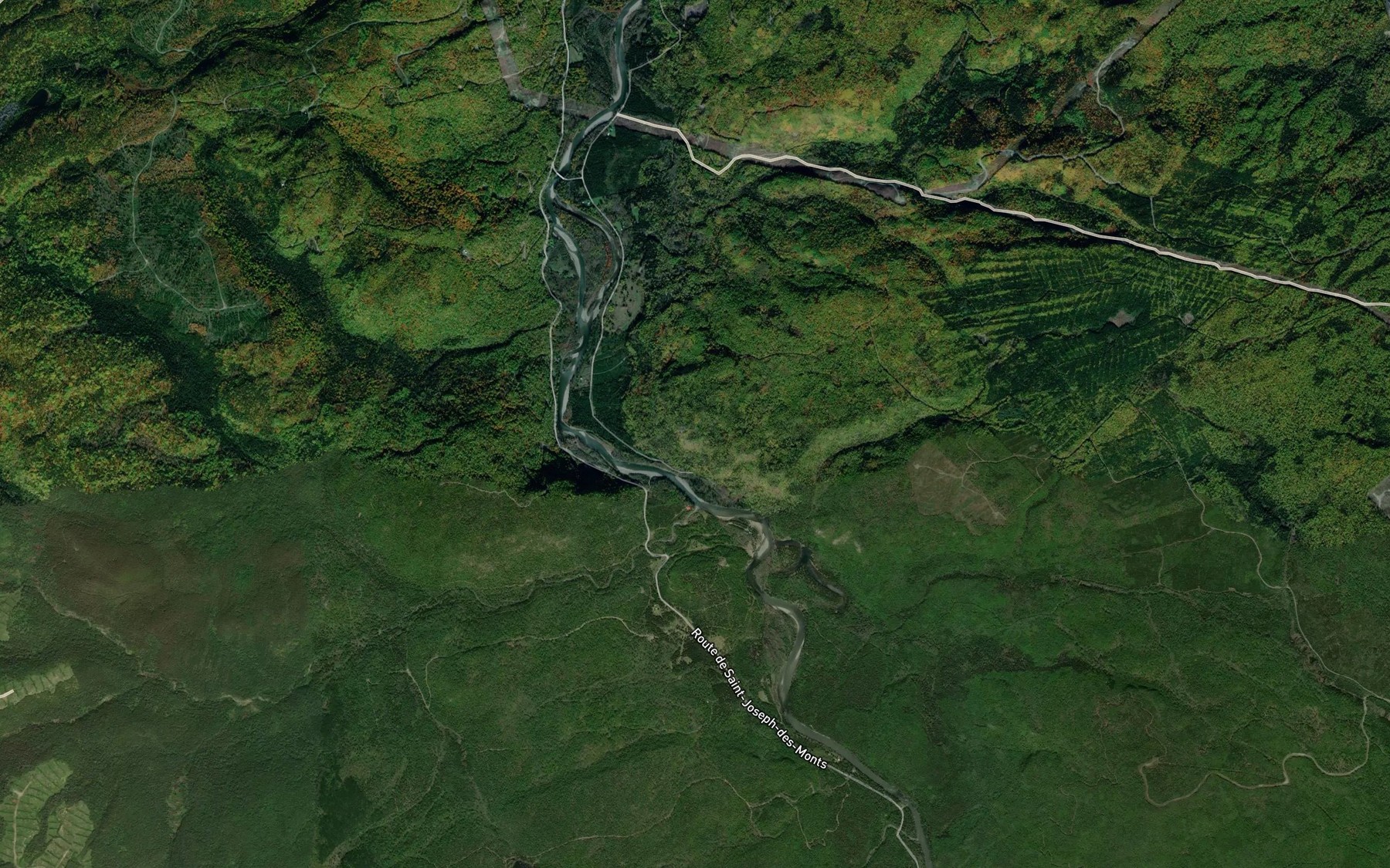 Satellite map of the Fosse Strawbridge