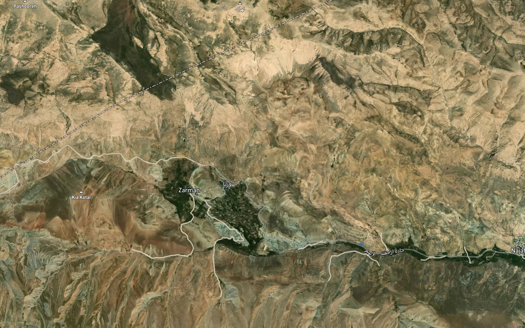 Satellite map of the Cheshmeh-ye Kahtabarak