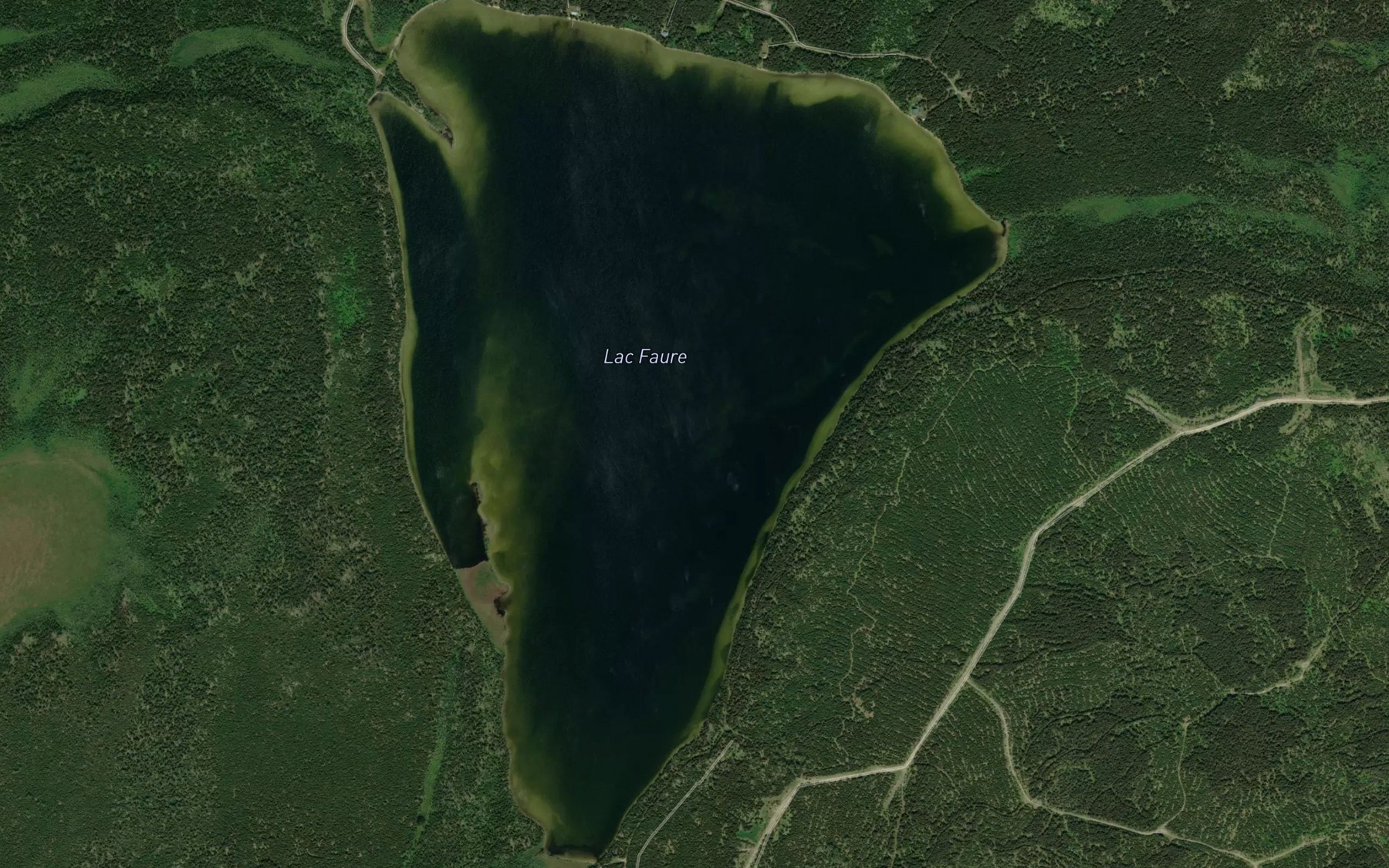 Satellite map of the Lac Faure