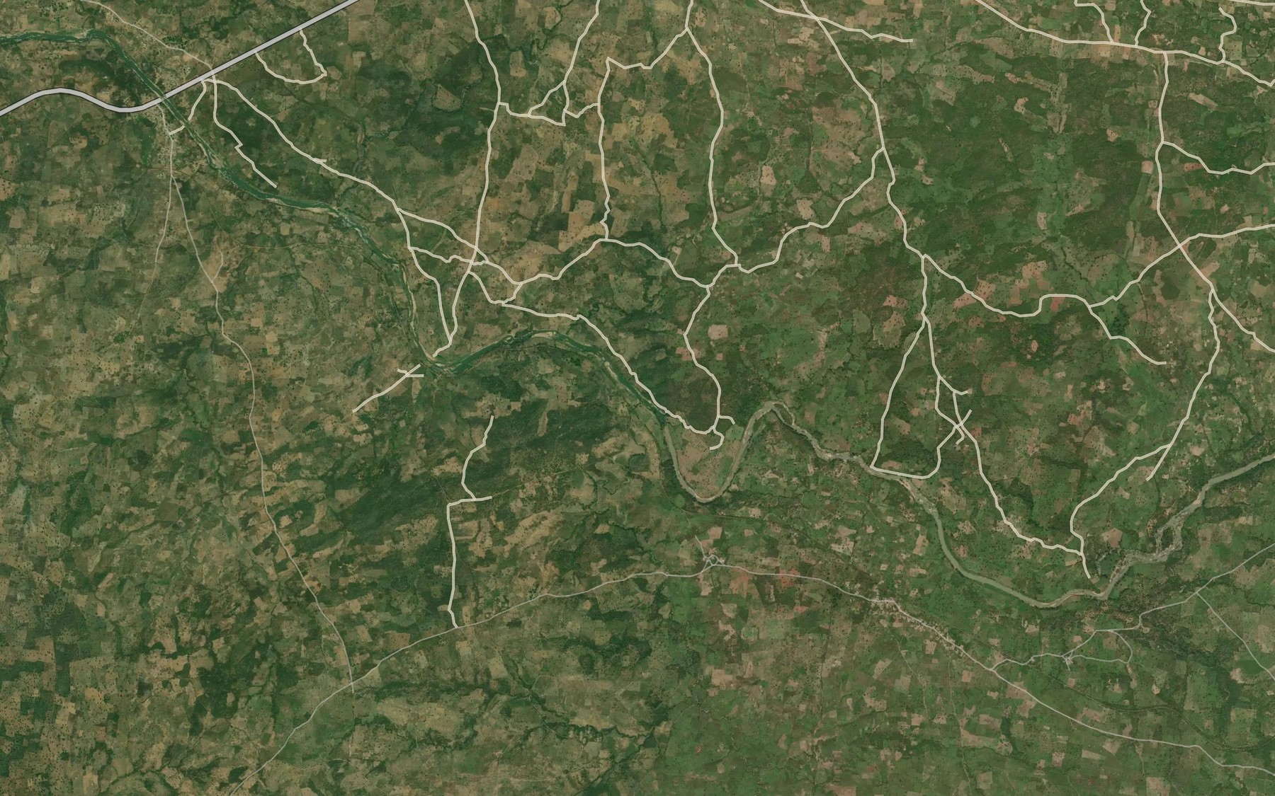 Satellite map of the River Kodo