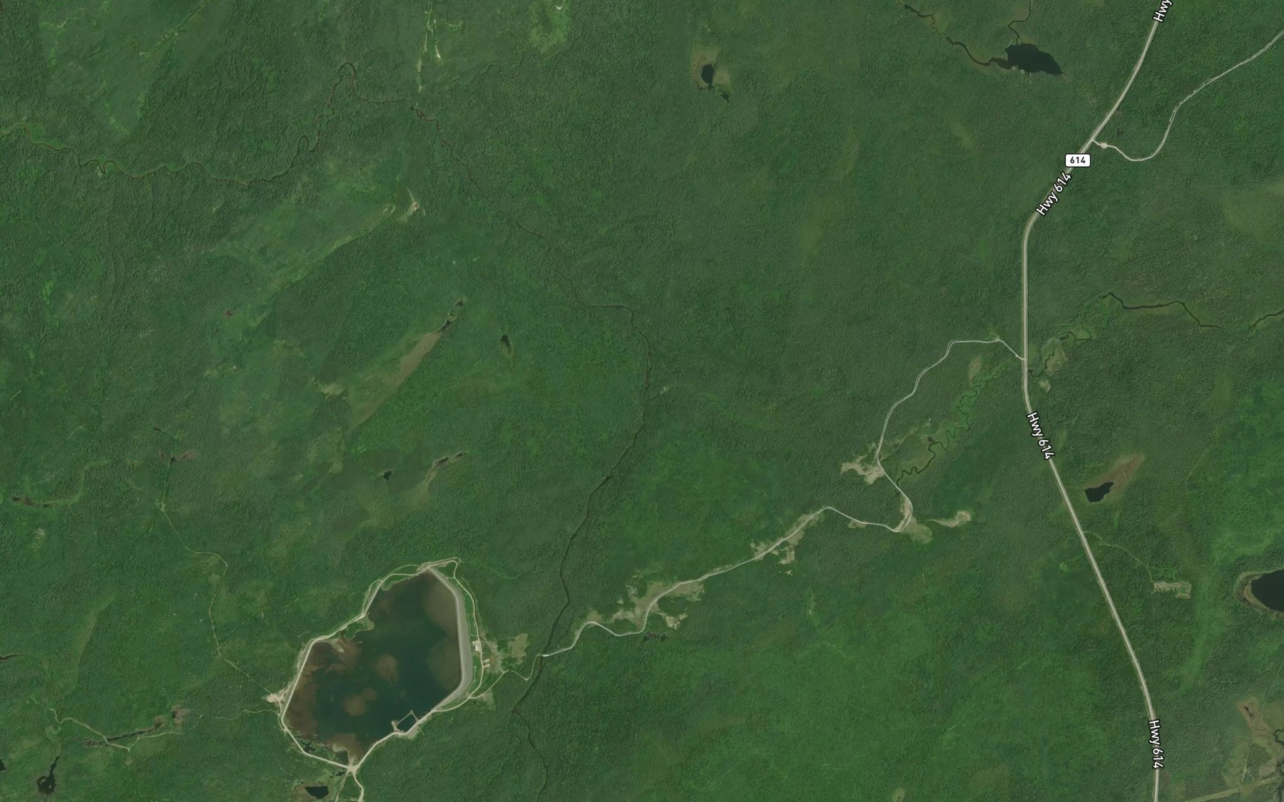 Satellite map of the Philips Creek