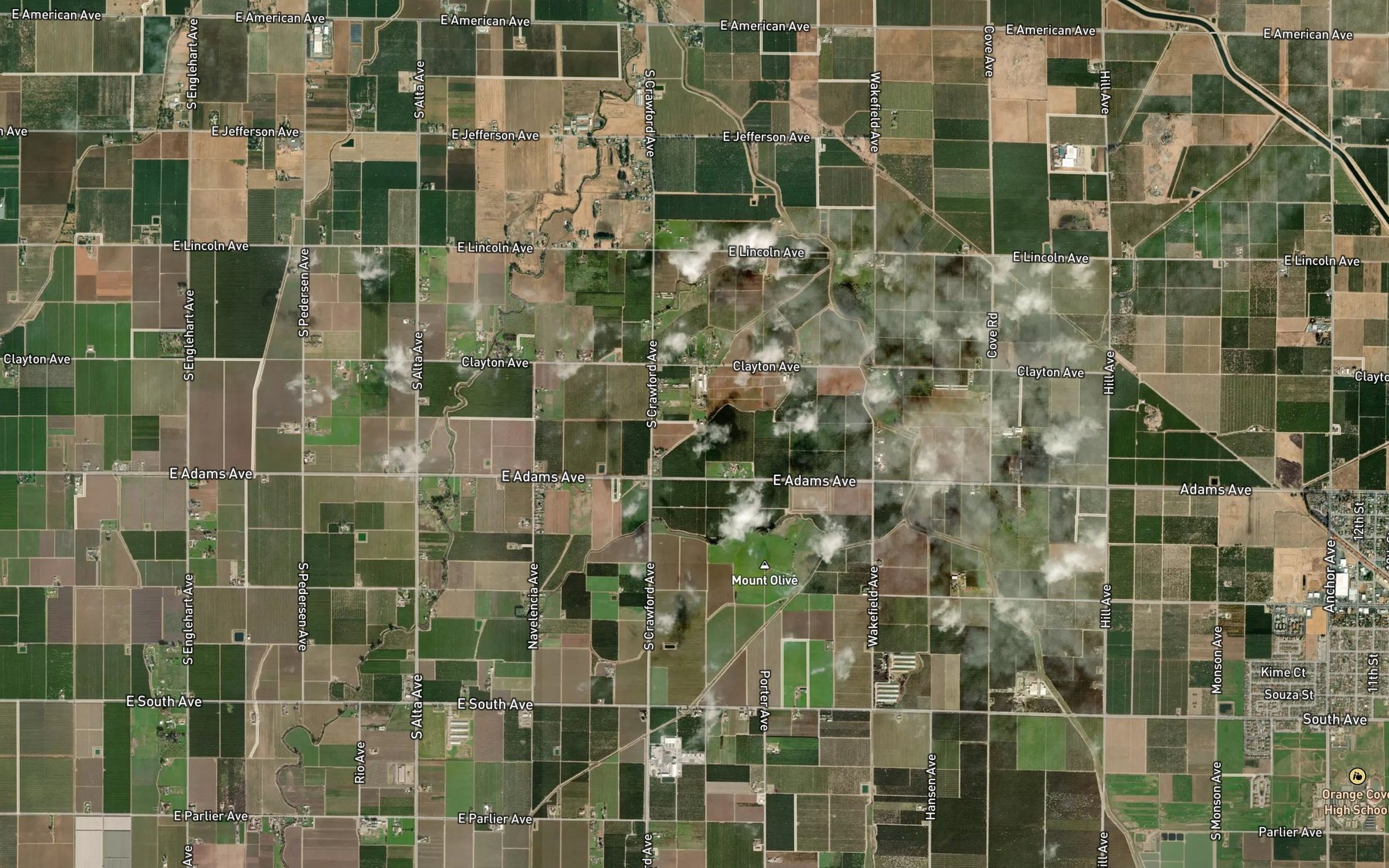 Satellite map of the Alta West Clark Ditch