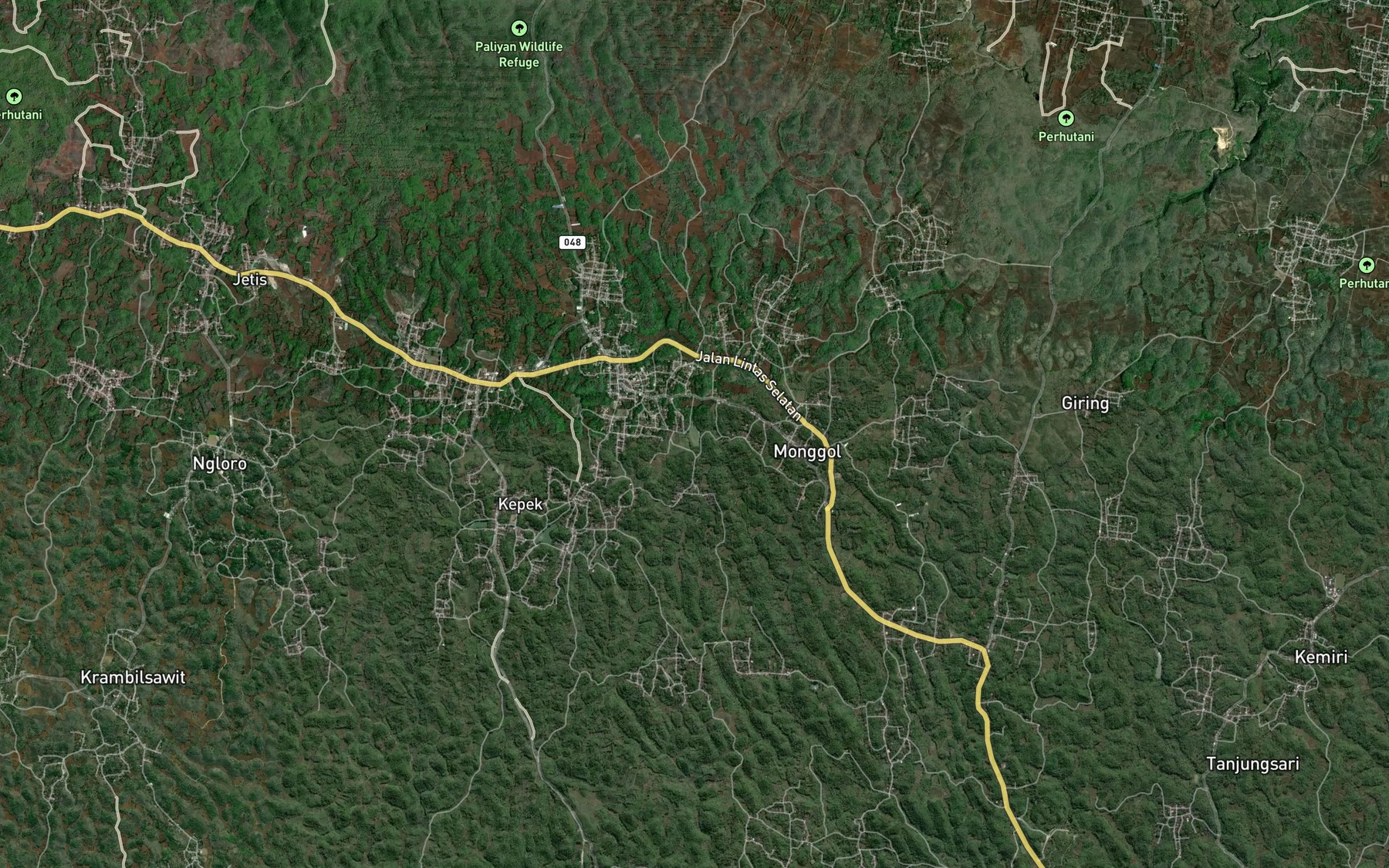 Satellite map of the Telaga Jambeanom