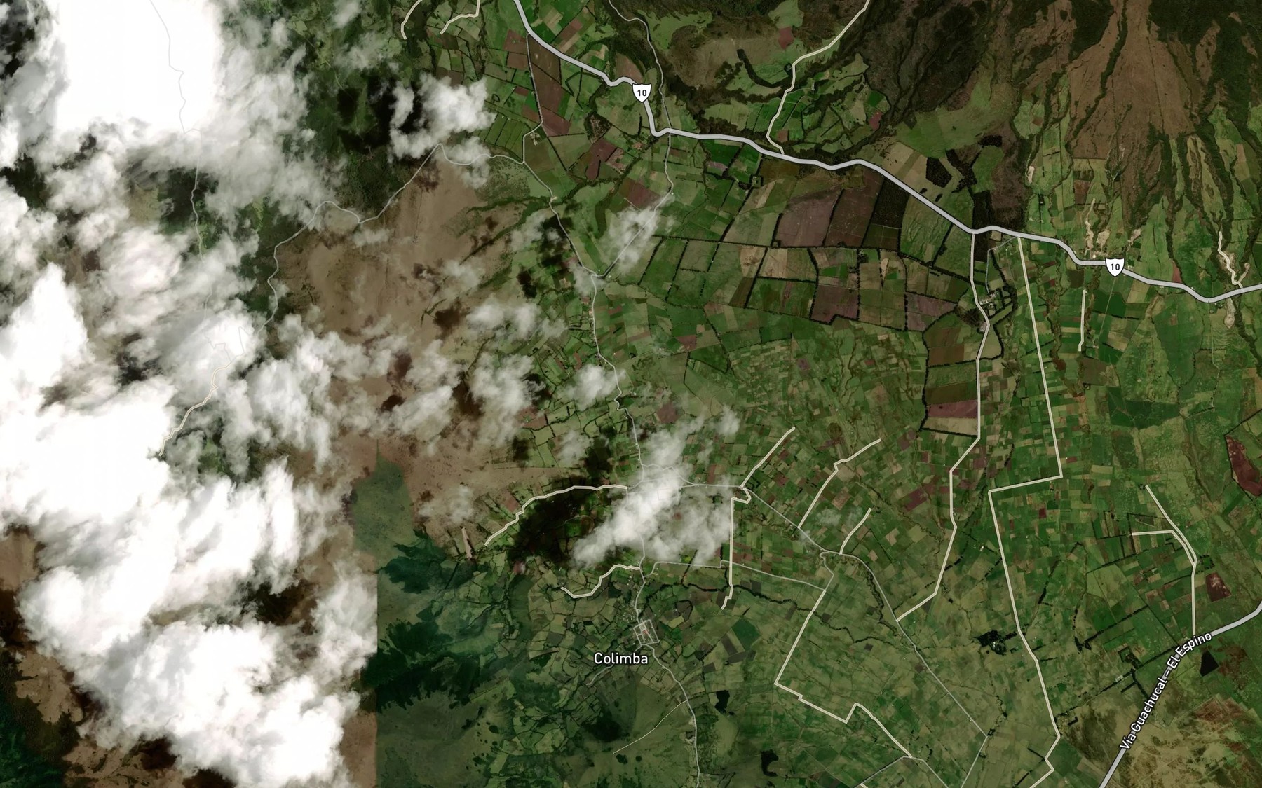 Satellite map of the Quebrada Chimangual