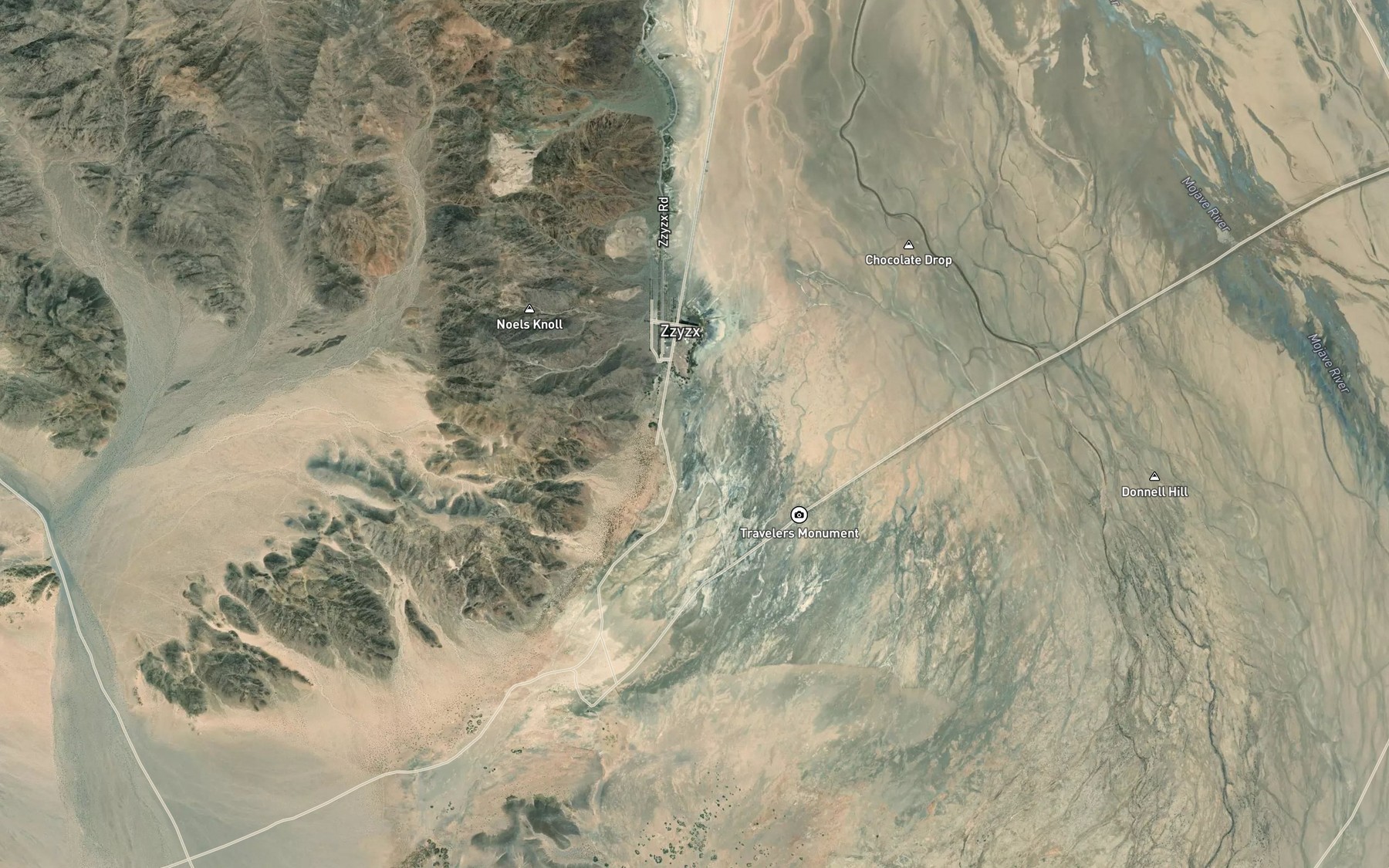 Satellite map of the Zzyzx Spring