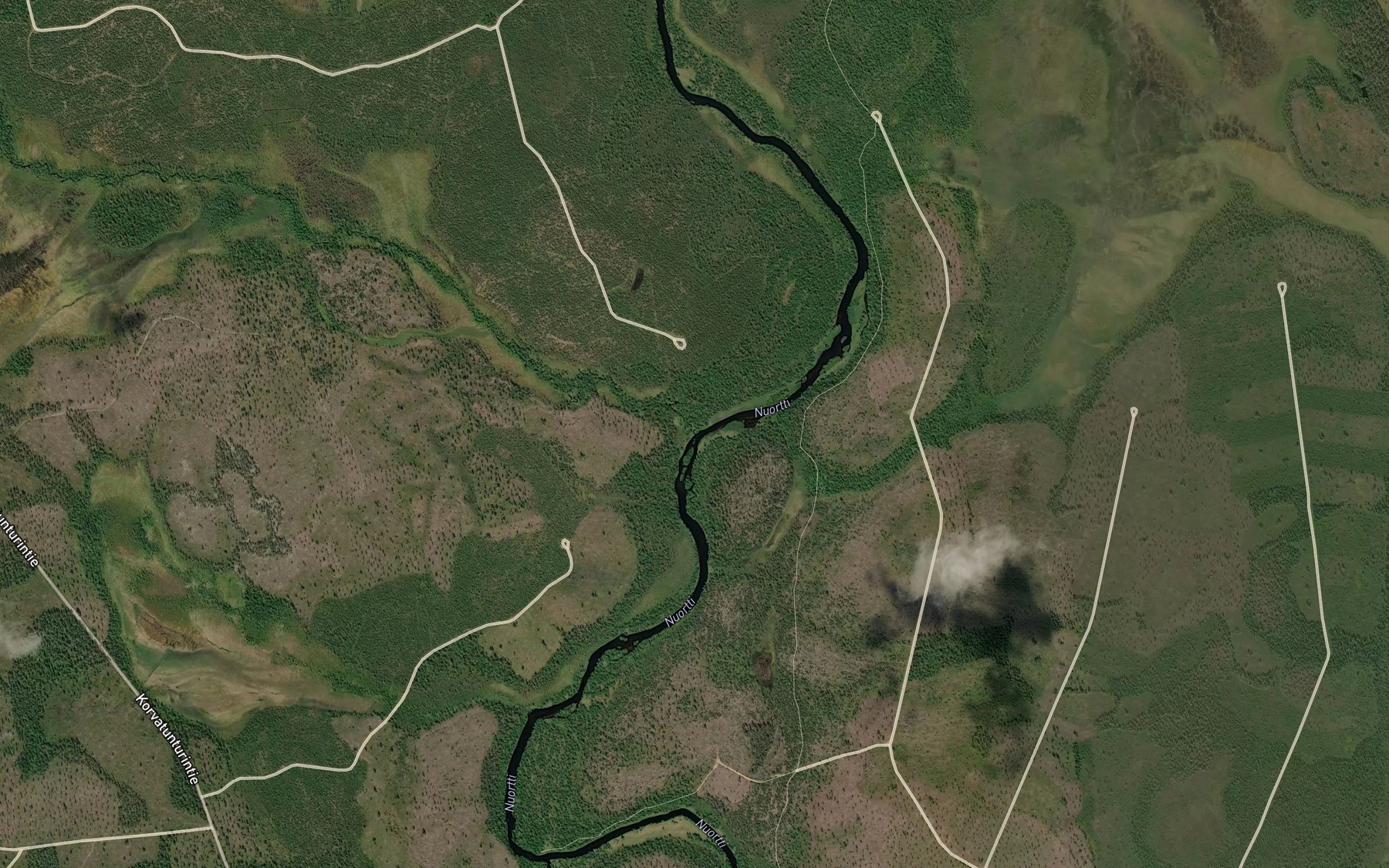 Satellite map of the Tyynenoja