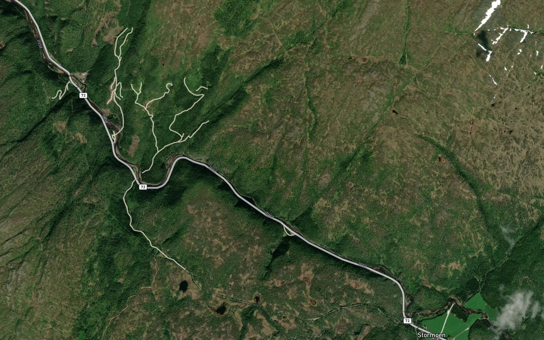 Satellite map of the Svartholbekken