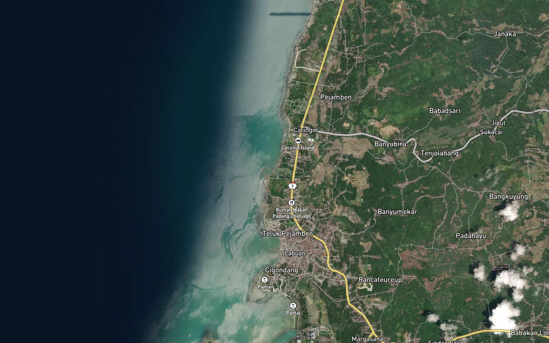 Satellite map of the Ci Sanggoma