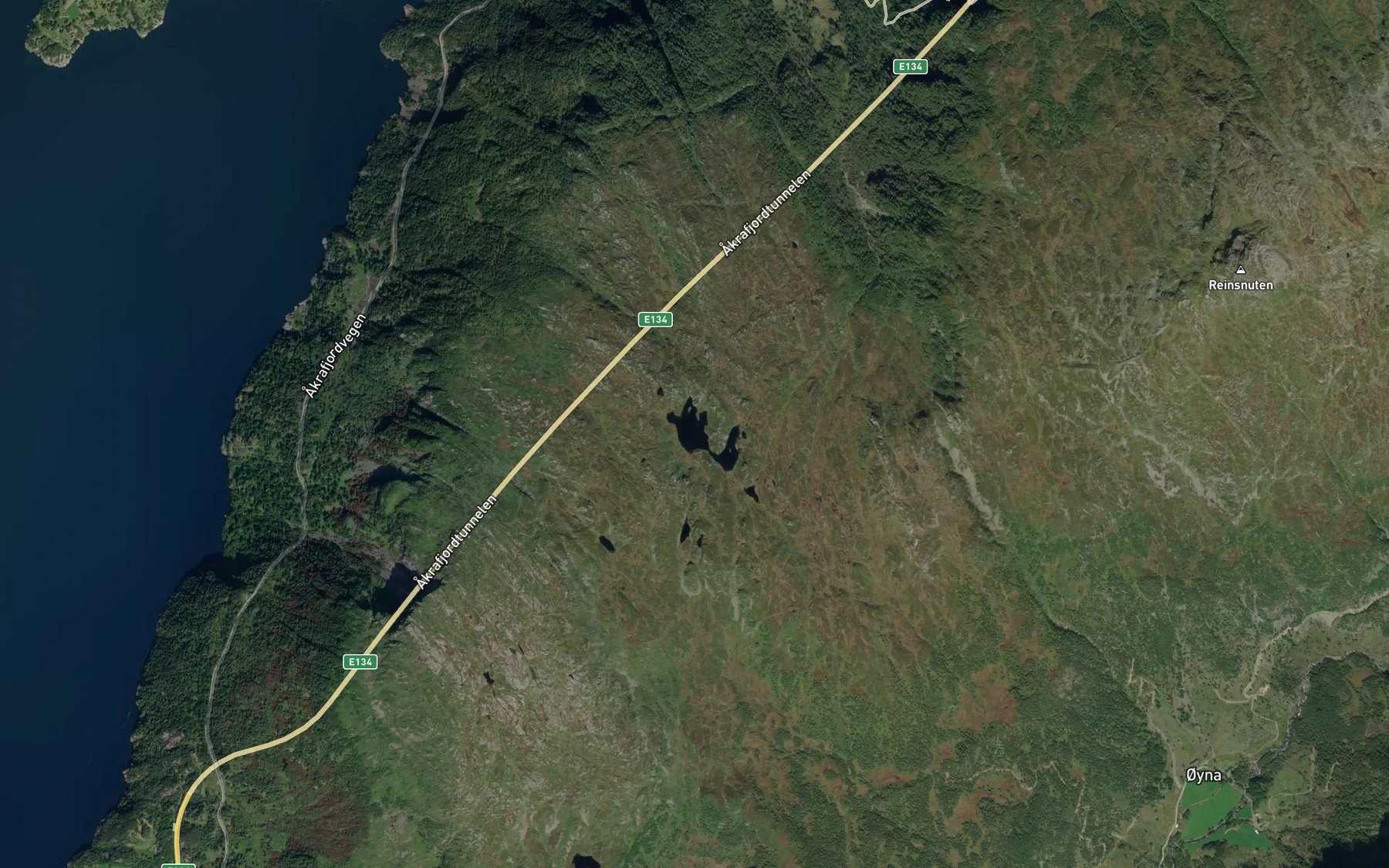 Satellite map of the Krokavatnet