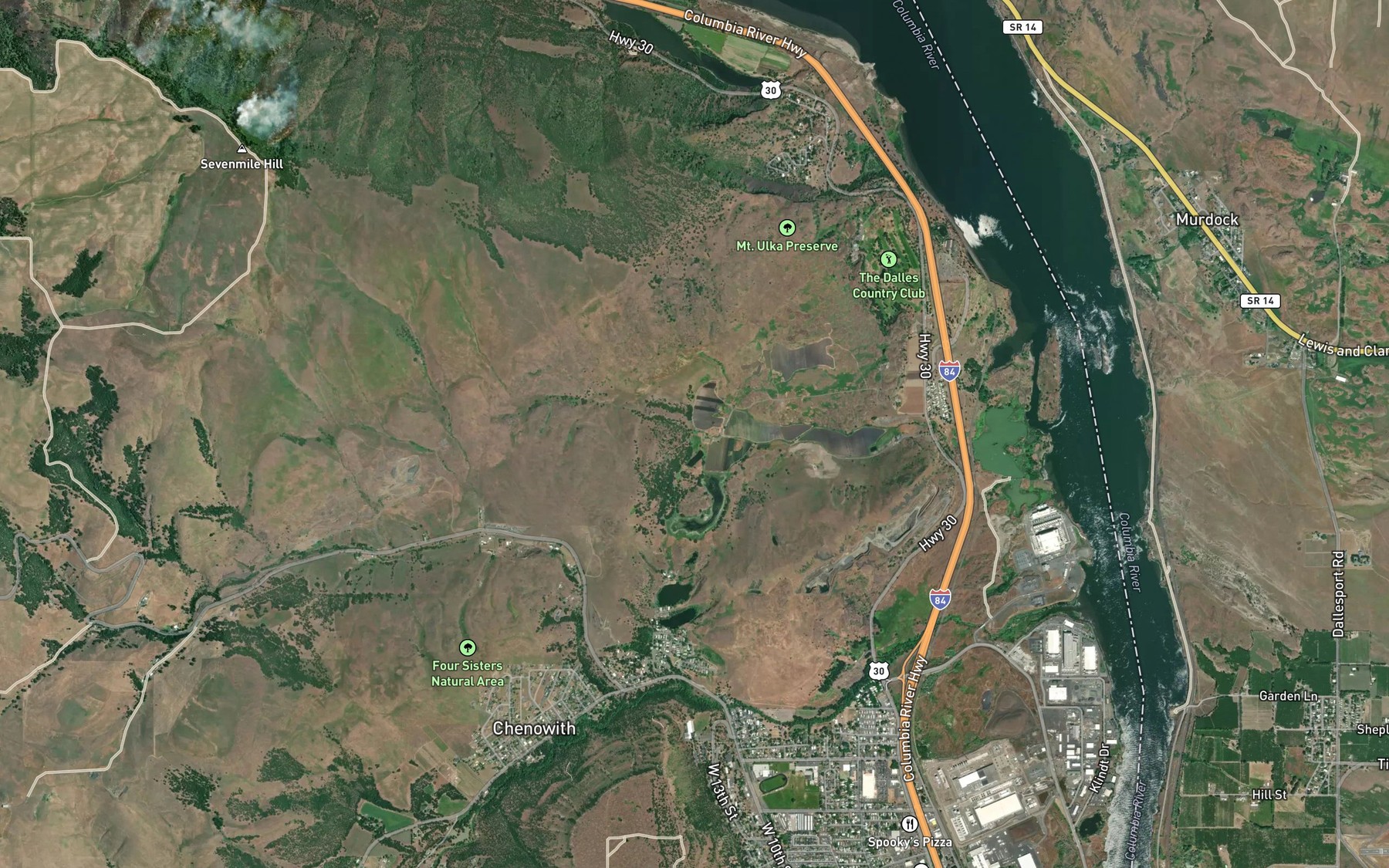 Satellite map of the Marsh Spring