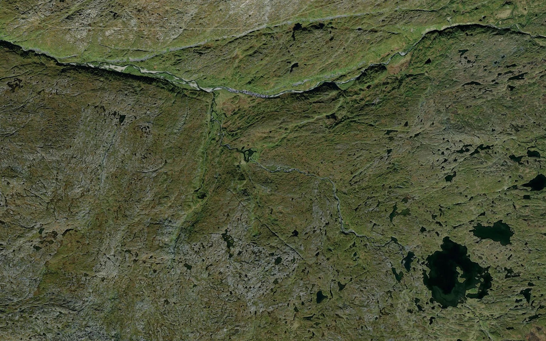 Satellite map of the Hykelneselva
