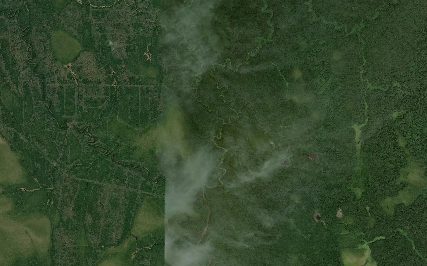 Satellite map of the West Whitewater River