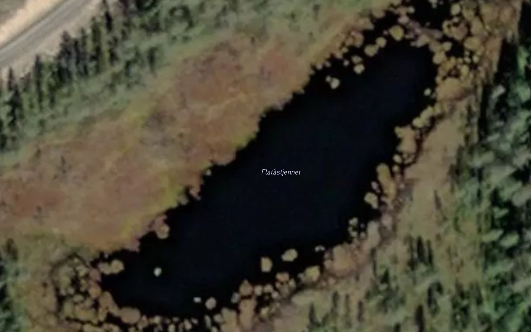 Satellite map of the Flatatjernet