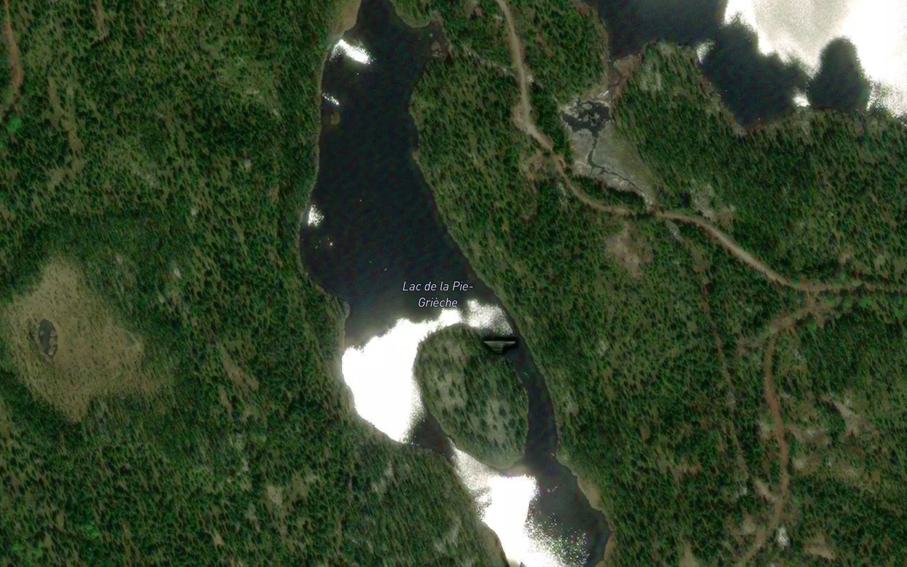 Satellite map of the Lac de la Pie-Grieche