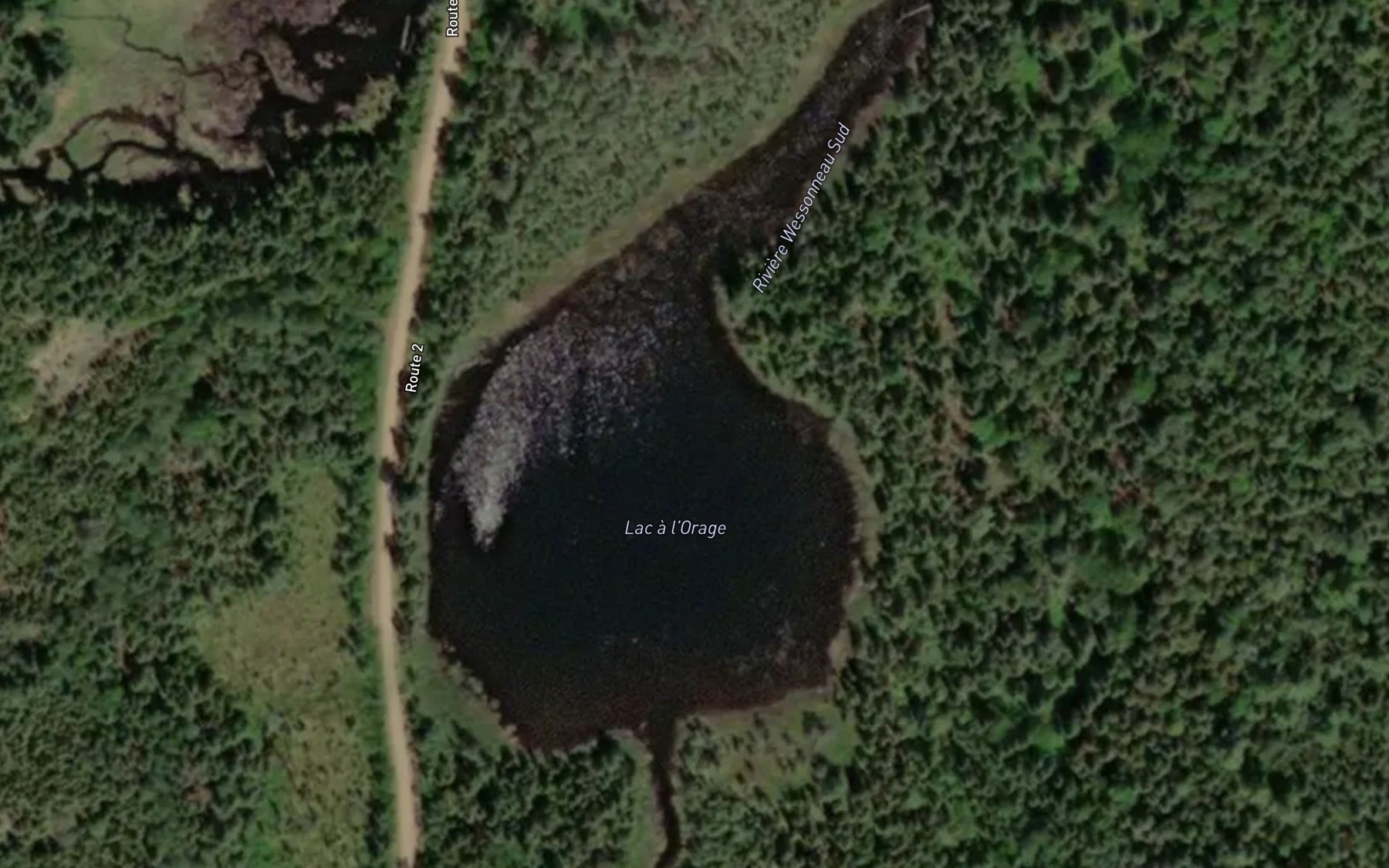 Satellite map of the Lac a l'Orage