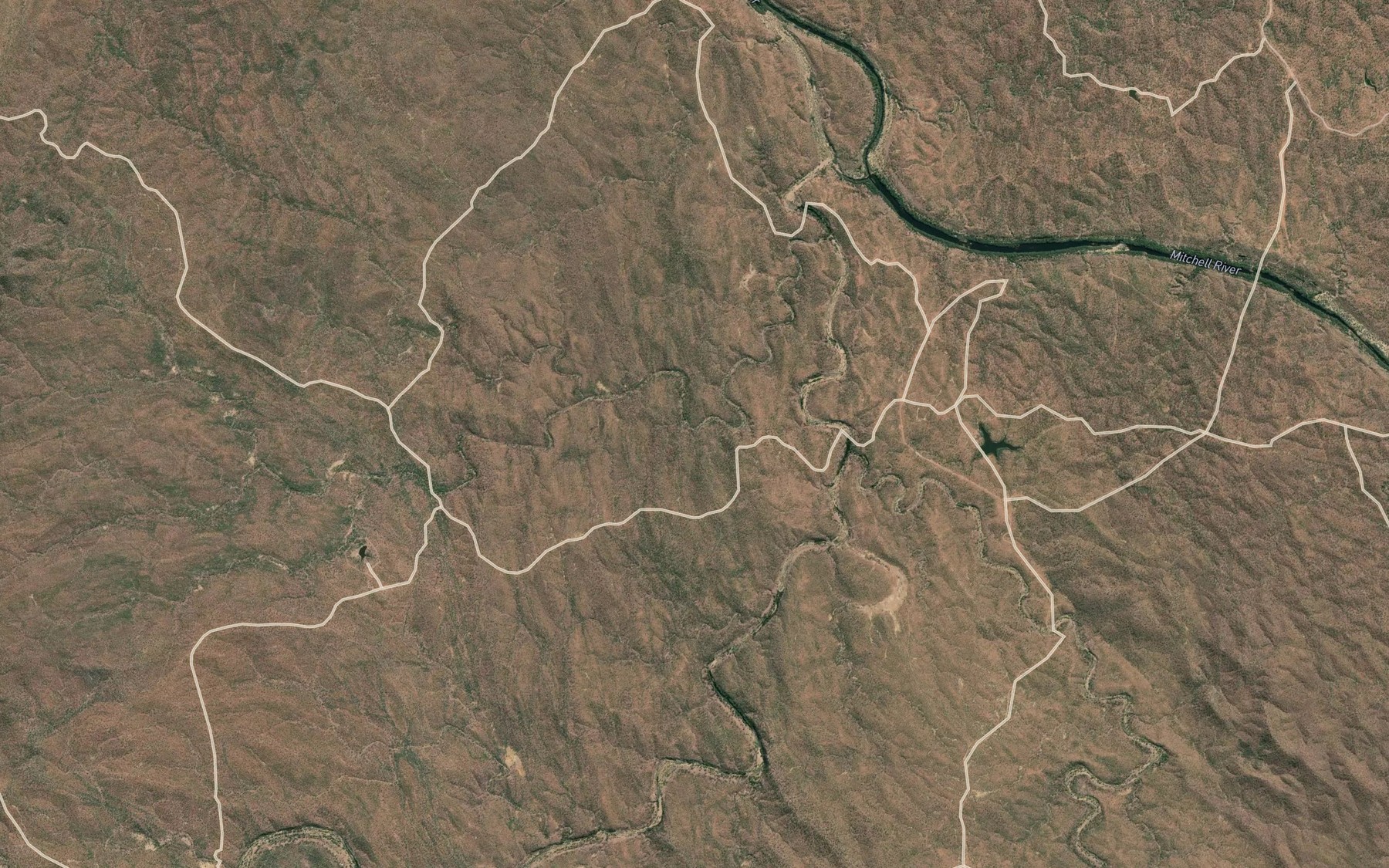 Satellite map of the Pelican Creek