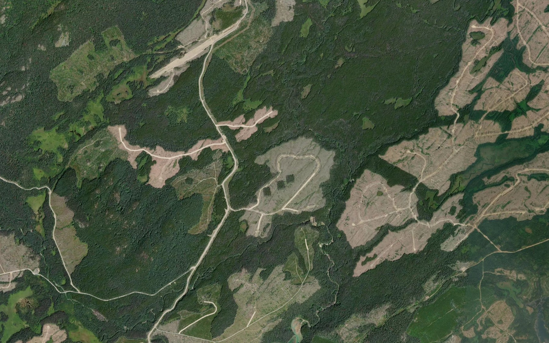 Satellite map of the Sibola Creek