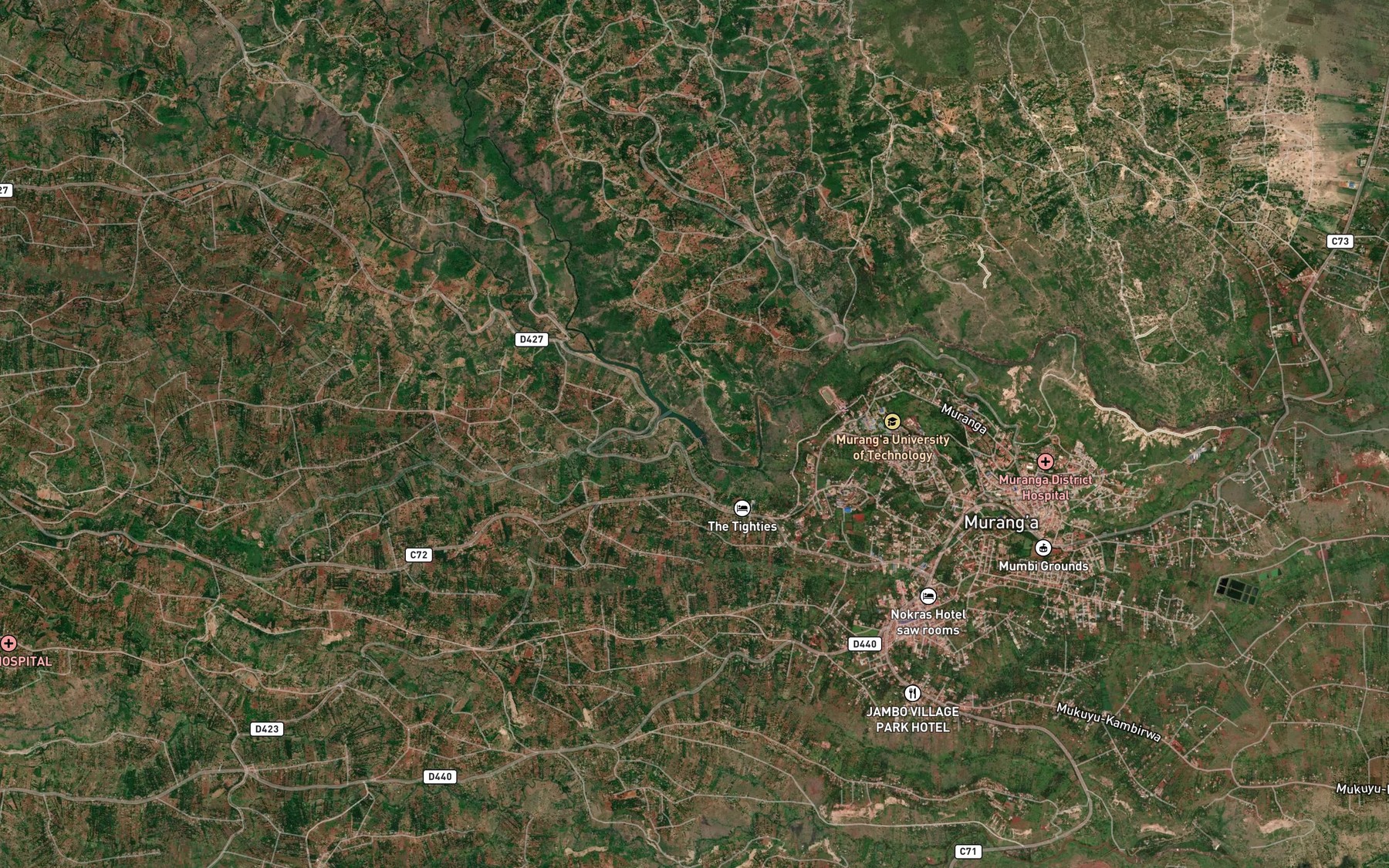 Satellite map of the Karichiungu