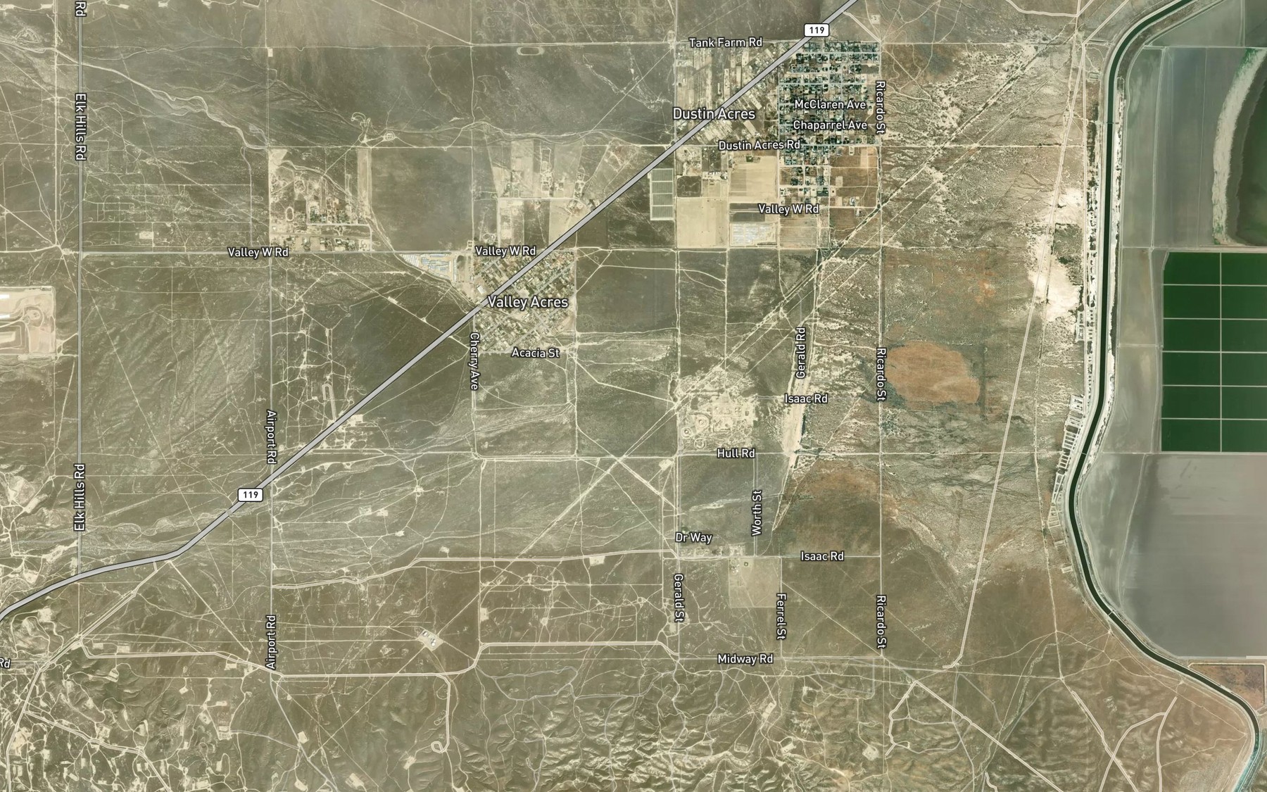 Satellite map of the Broad Creek