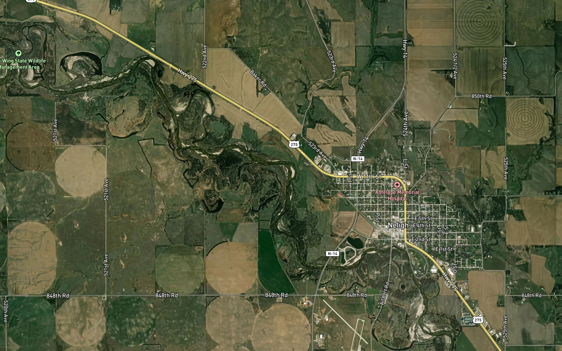 Satellite map of the Hail Creek