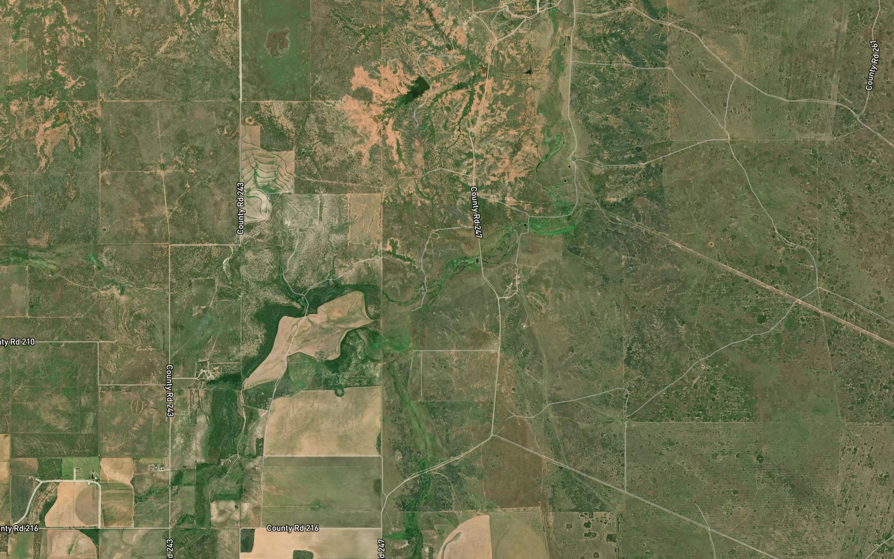 Satellite map of the Cottonwood Creek