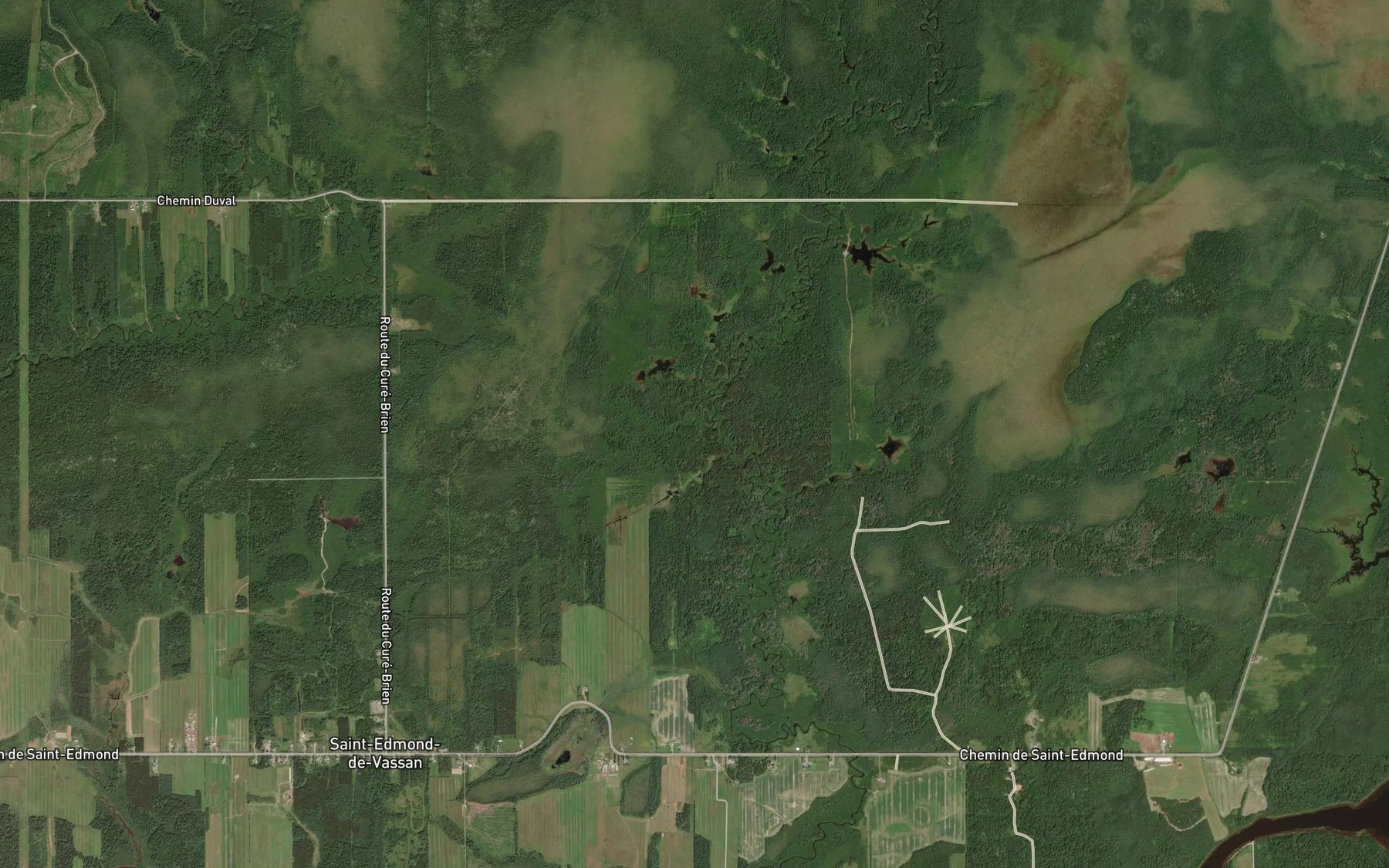 Satellite map of the Ruisseau Blanchette