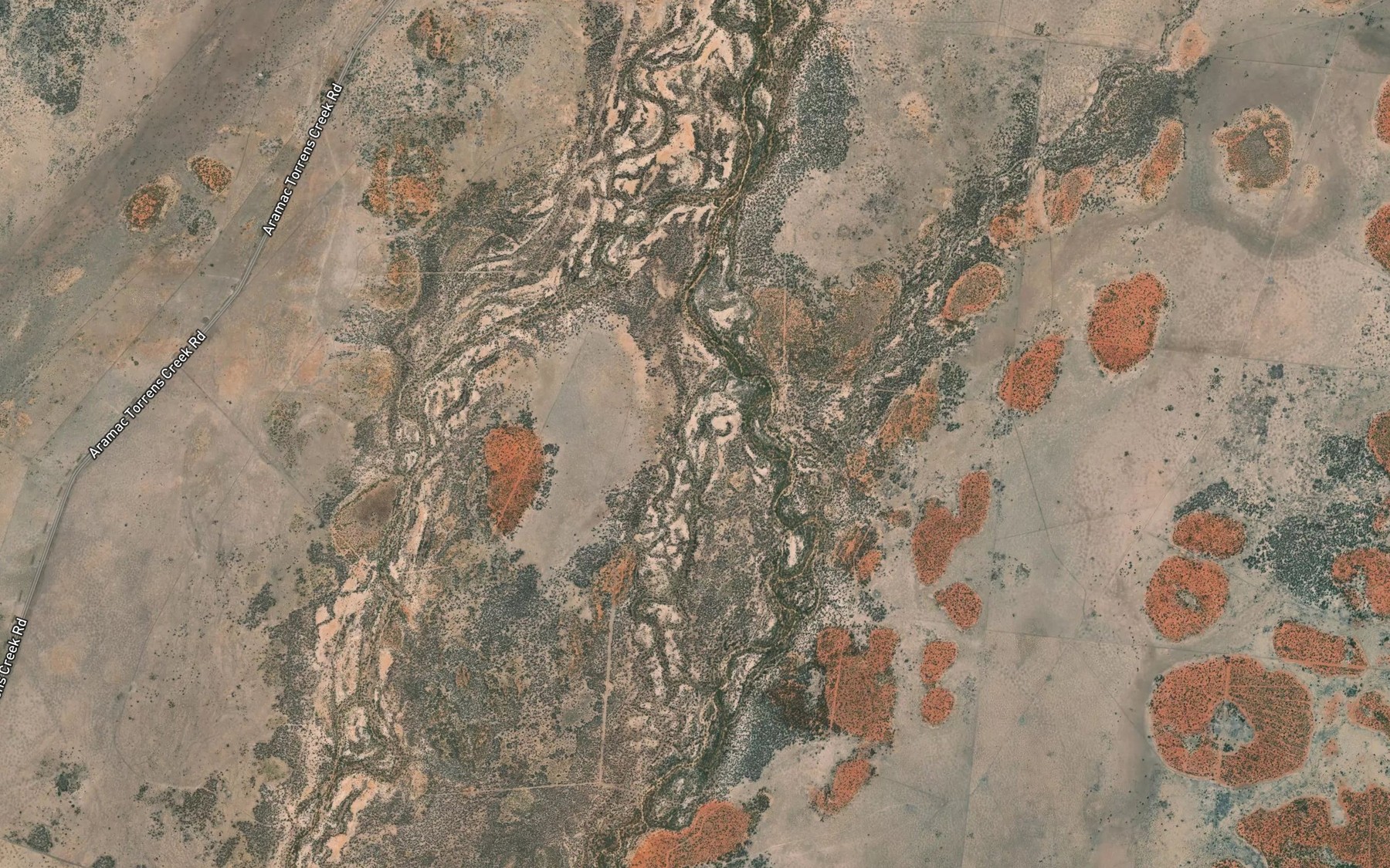 Satellite map of the Jam Creek