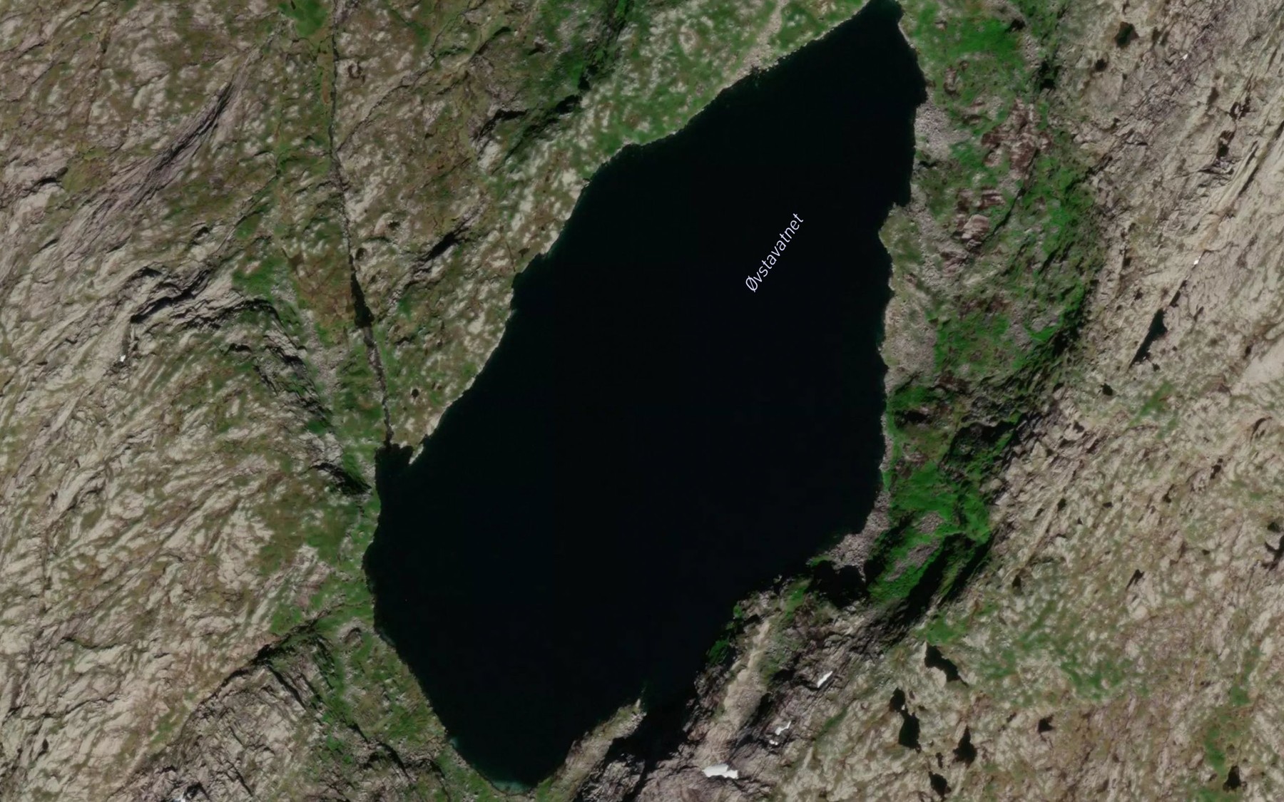 Satellite map of the Ovste Nysetervatnet