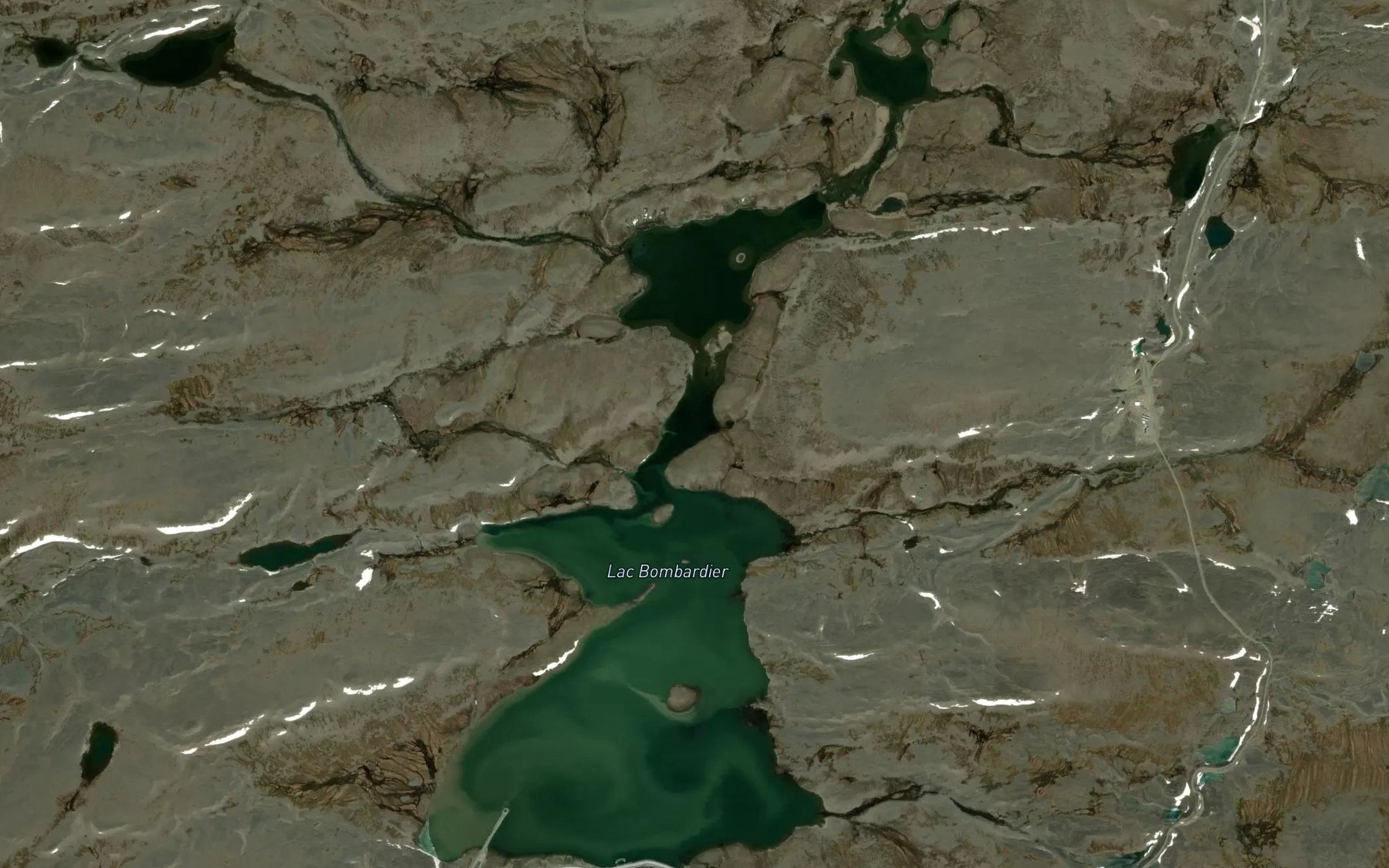 Satellite map of the Lac du Bombardier