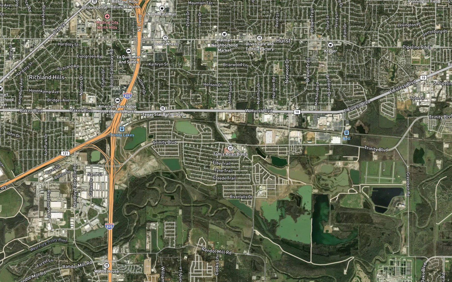 Satellite map of the Calloway Branch