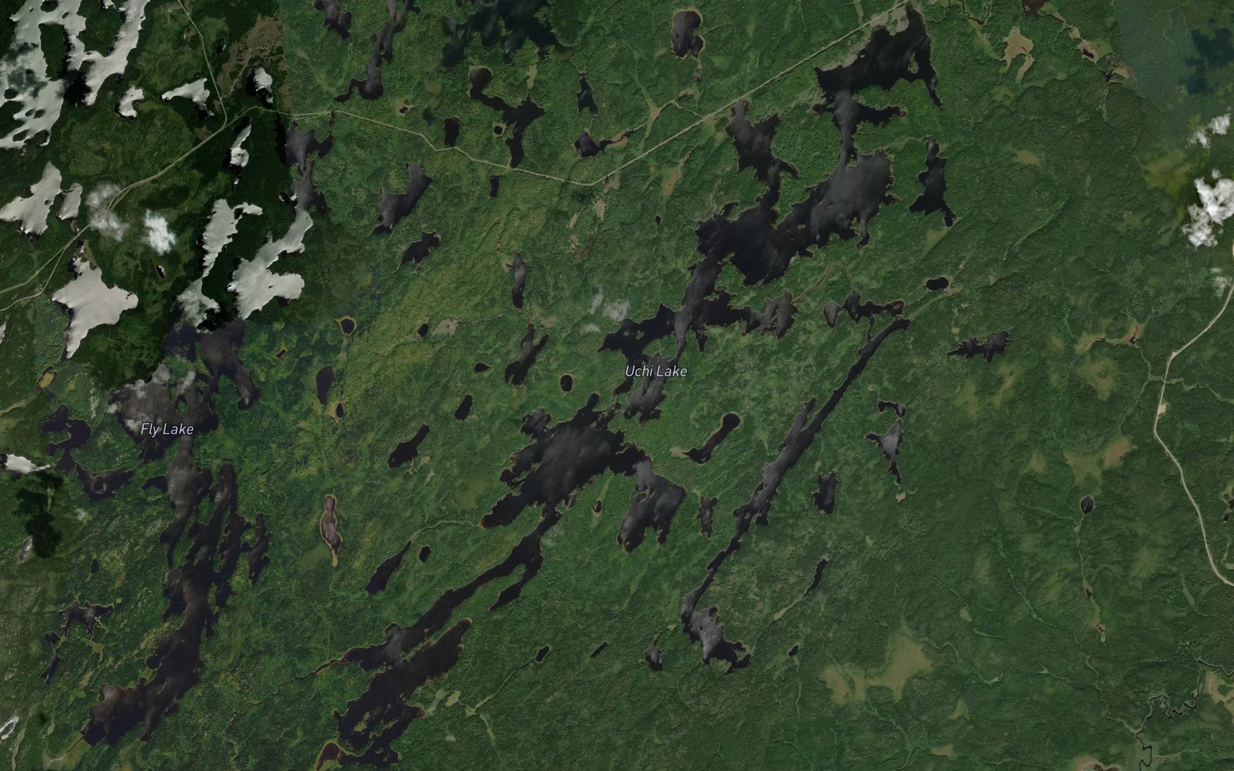 Satellite map of the Uchi Lake