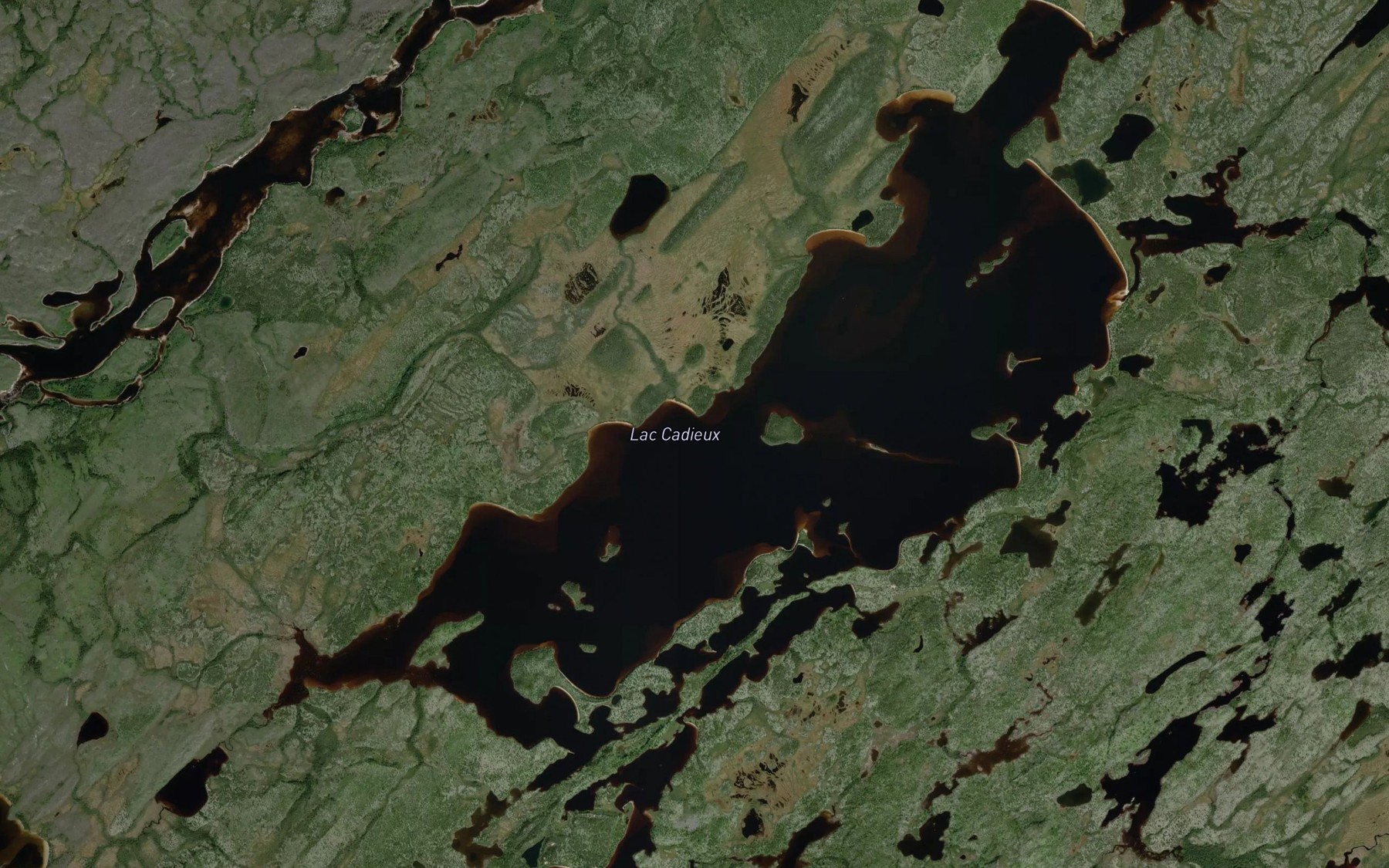 Satellite map of the Lac Cadieux